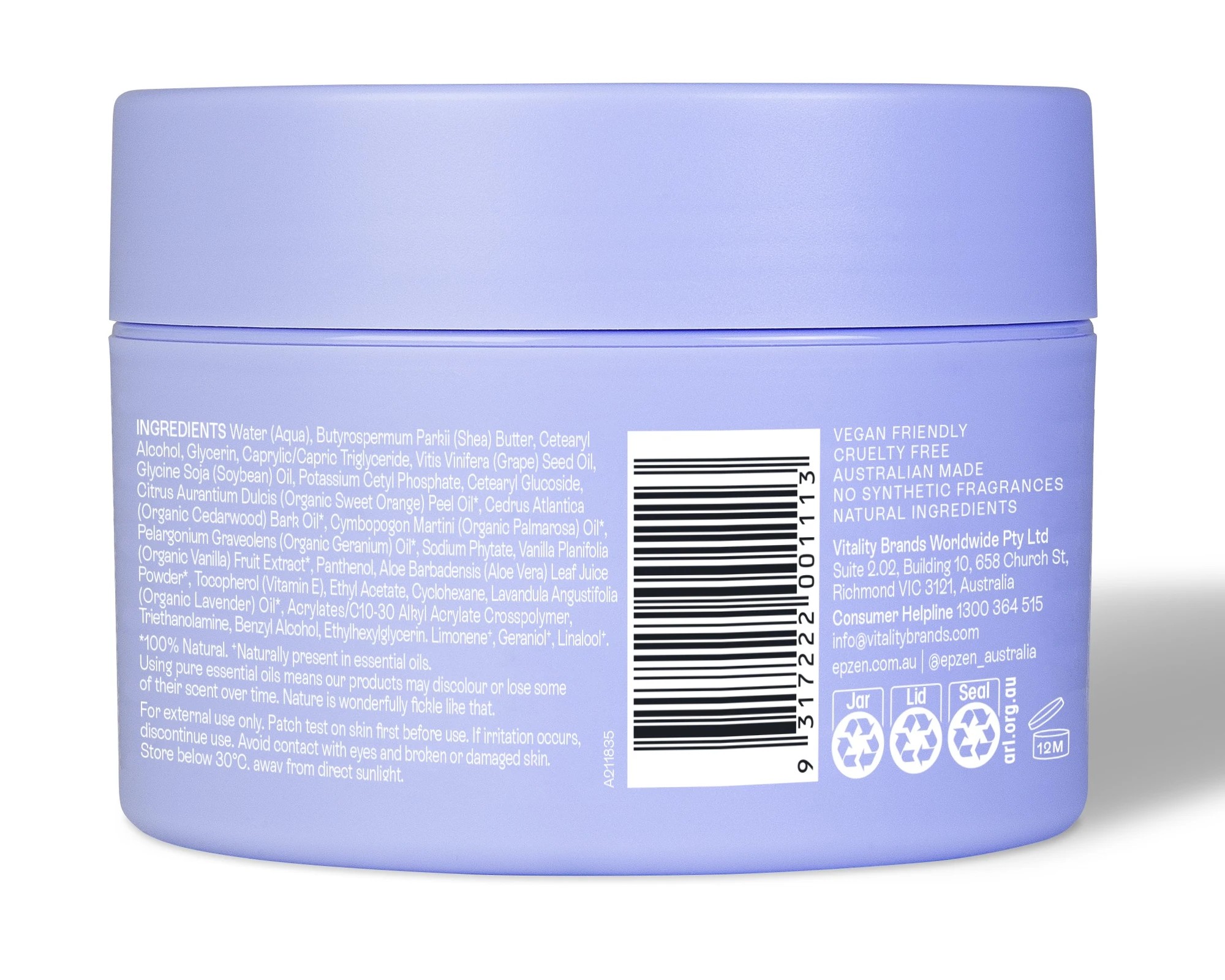 2 Epzen Unwind Shower Balm 200ml - Shea Butter, Vitamin E and Natural Essential Oils, 2 of 4