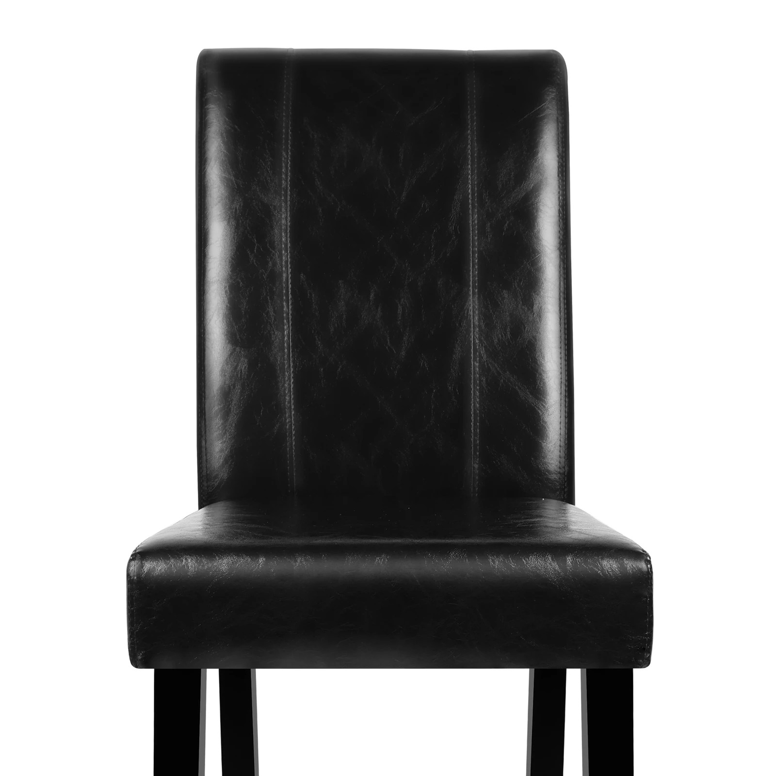 6 Alfordson 2x Dining Chairs Cafe Kitchen High-Back Chair Glossy PU Leather - Black, 6 of 10