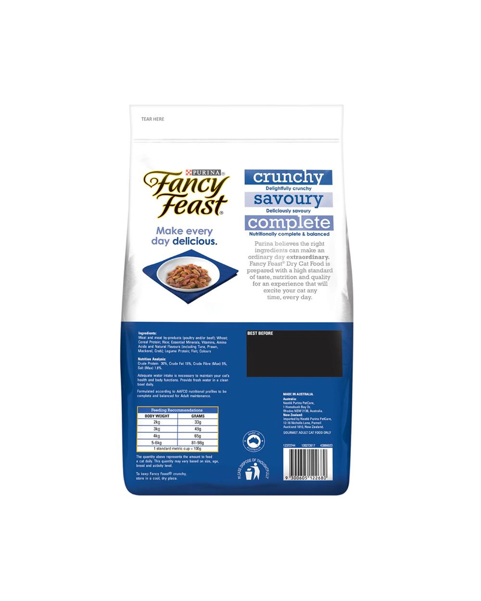 2 Fancy Feast Dry Cat Food Tuna Prawn Mackerel & Crab 1.4kg, 2 of 2