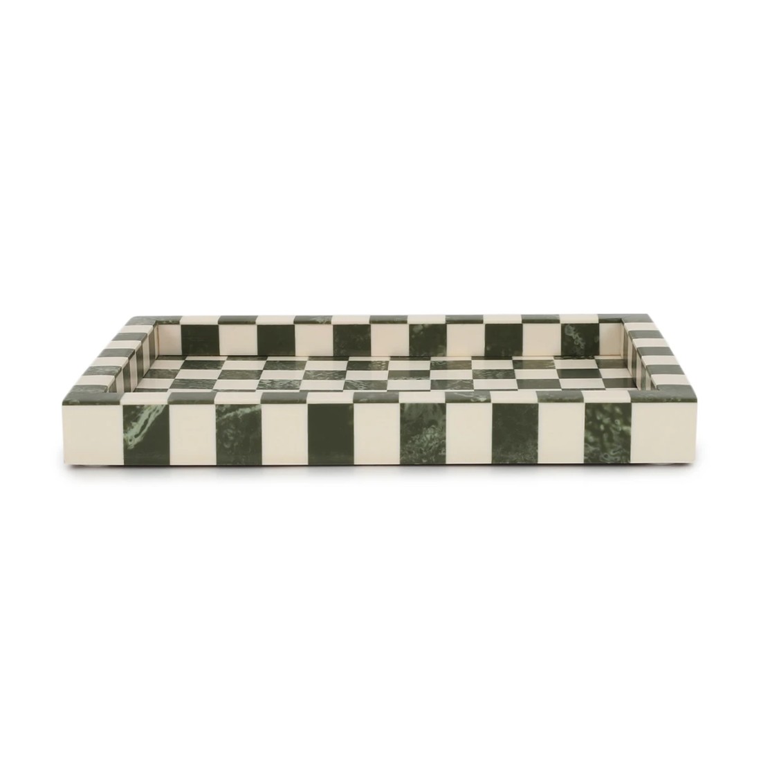 2 Green Check Decor Tray, 2 of 5
