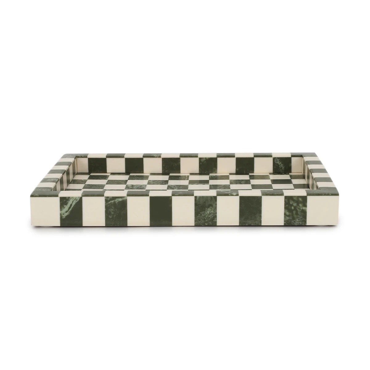 2 Green Check Decor Tray, 2 of 5