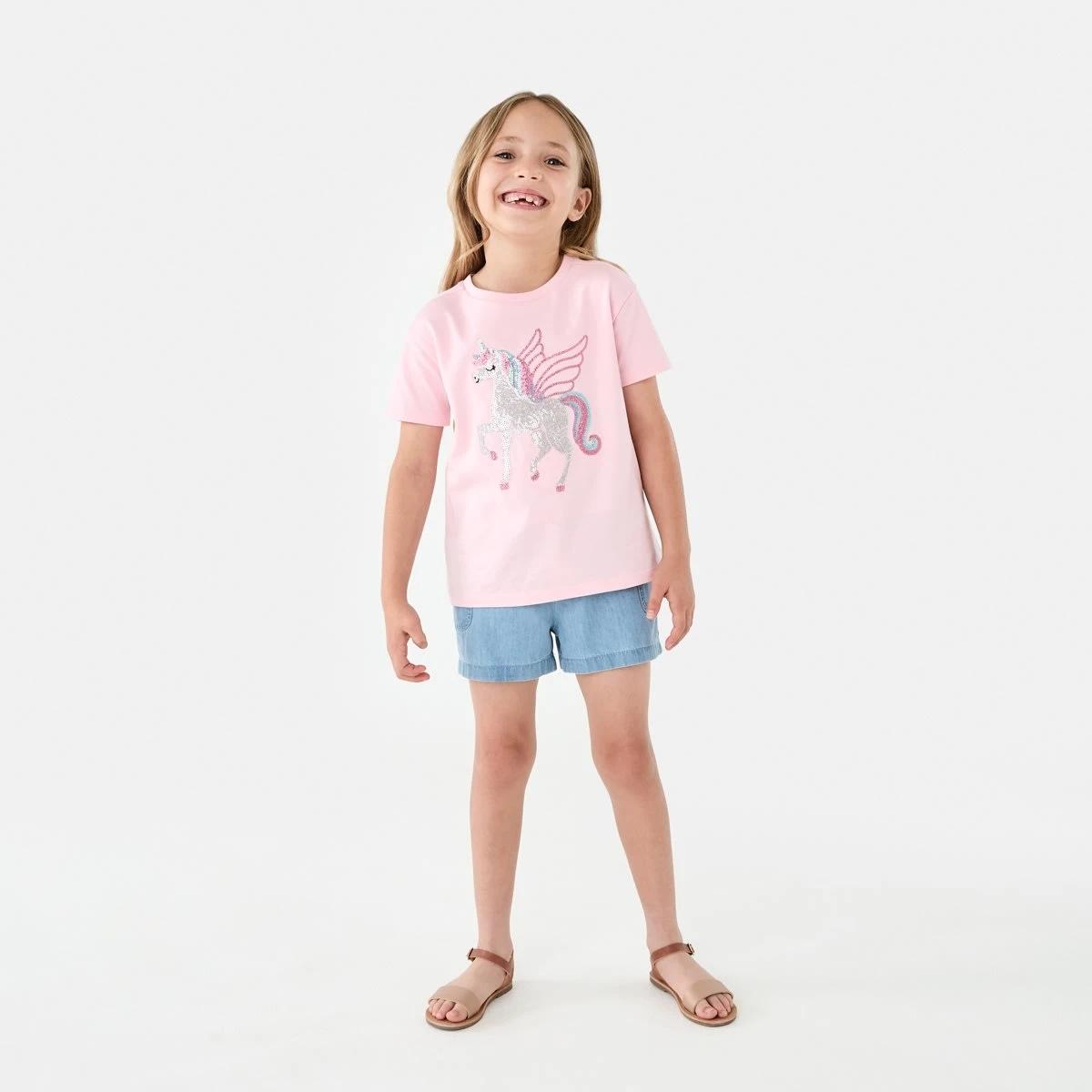 5 Short Sleeve Sequin T-shirt Unicorn, 5 of 8