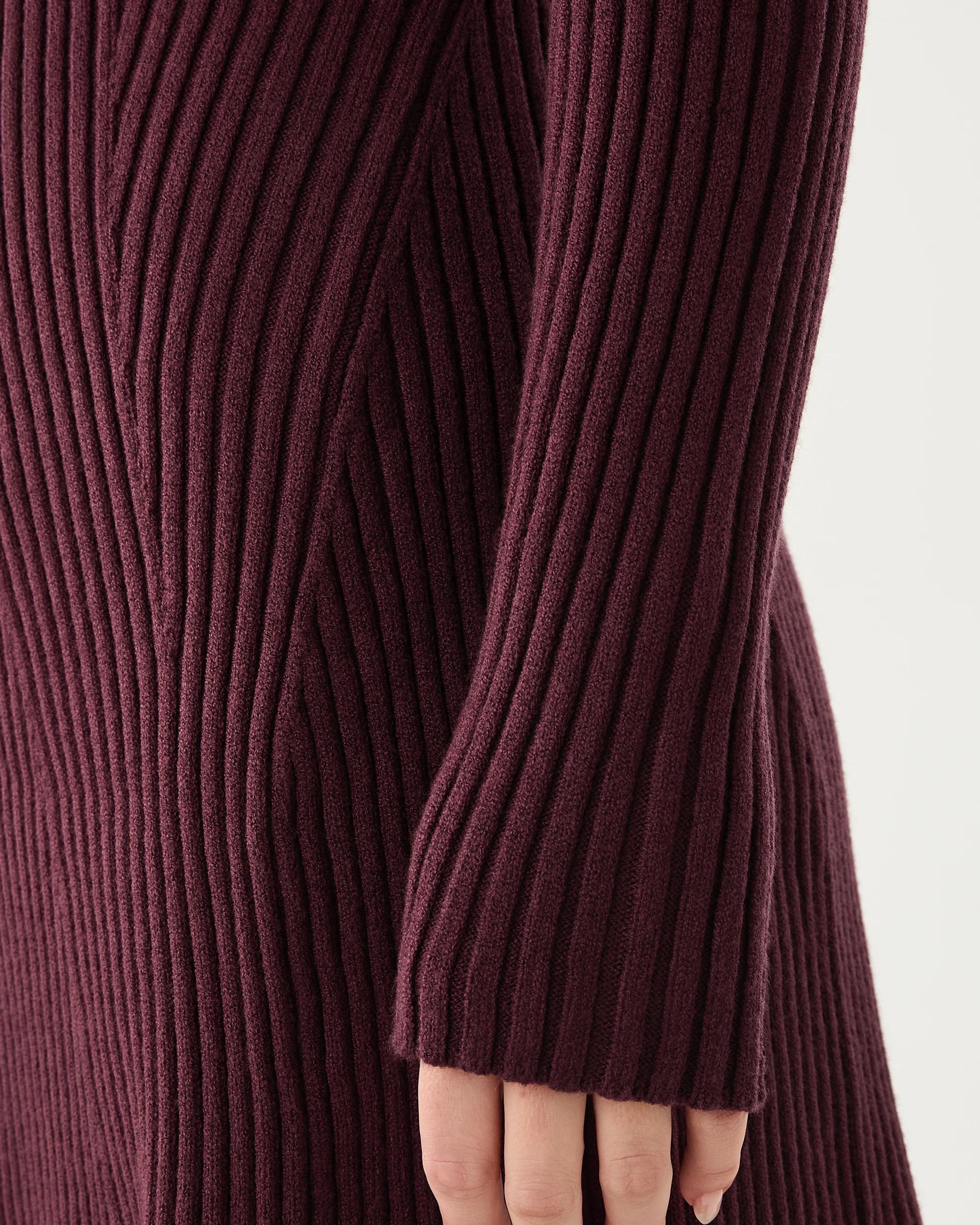 6 Long Sleeve True Knit Skater Mini Dress Red Royale, 6 of 7
