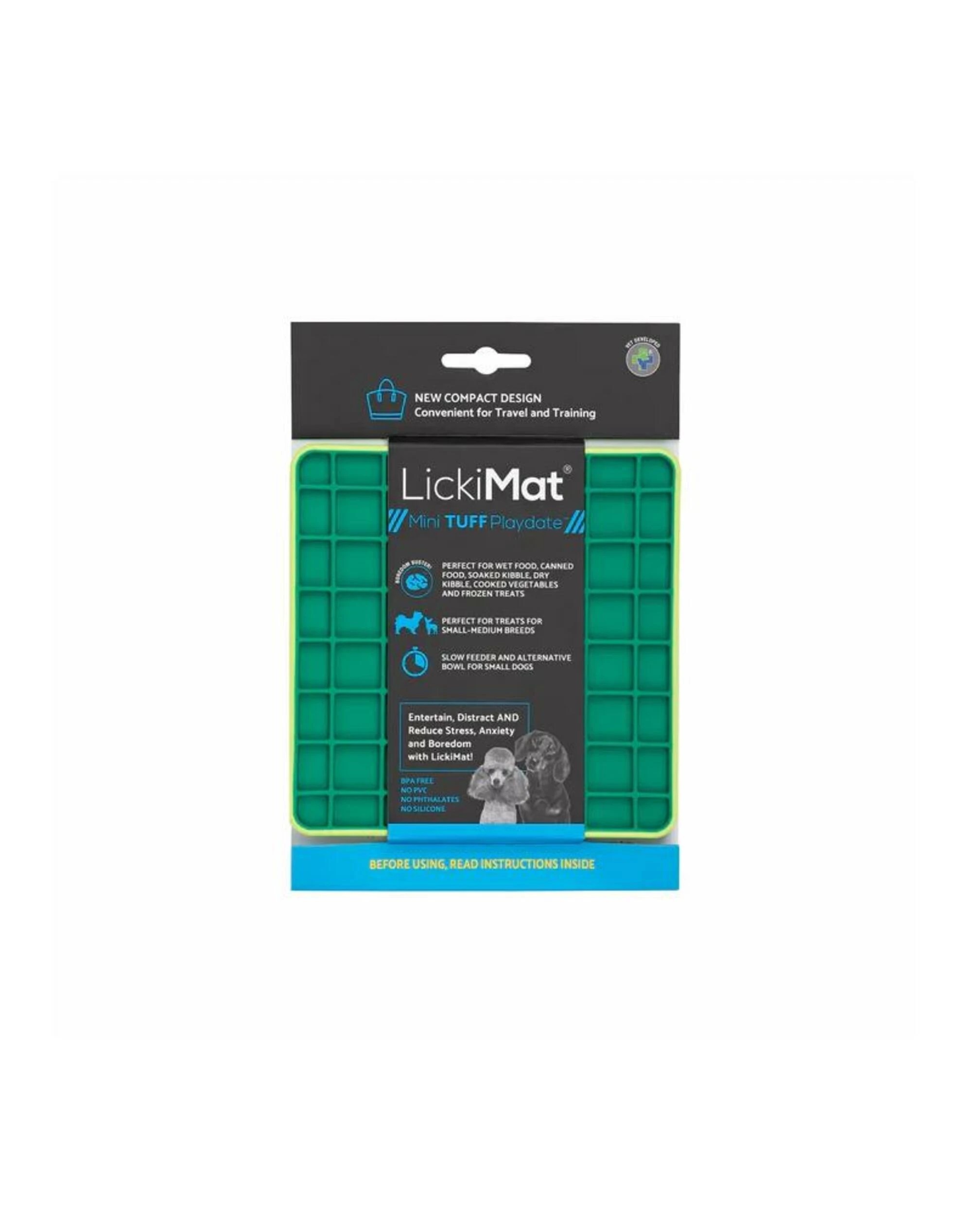 1 Lickimat Dog Feeder Mini Tuff Playdate Green, 1 of 1