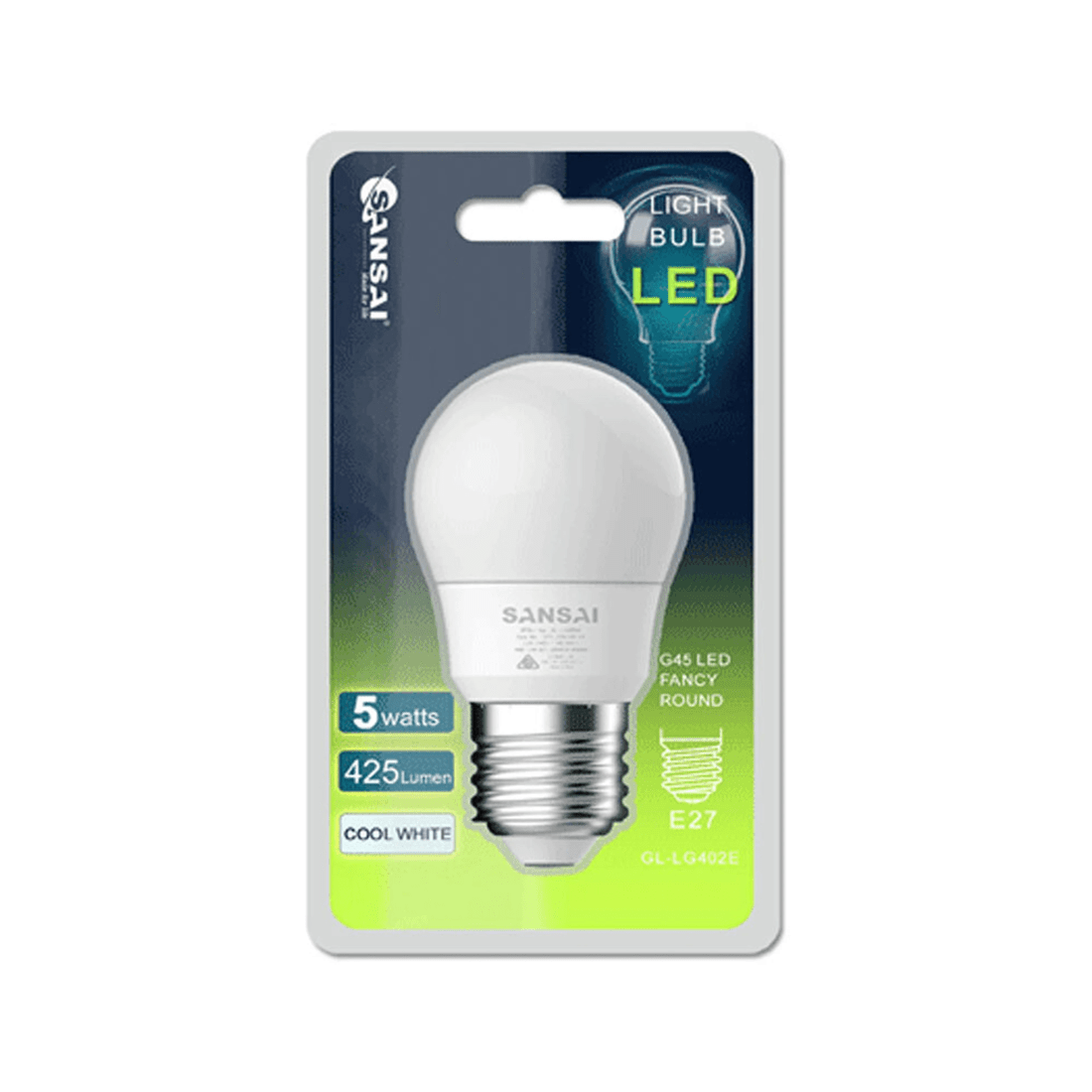 2 Sansai Home/office Fancy Round Led 425lm Light Bulb G45 5w E27 Cool White 6500k
 - White, 2 of 3