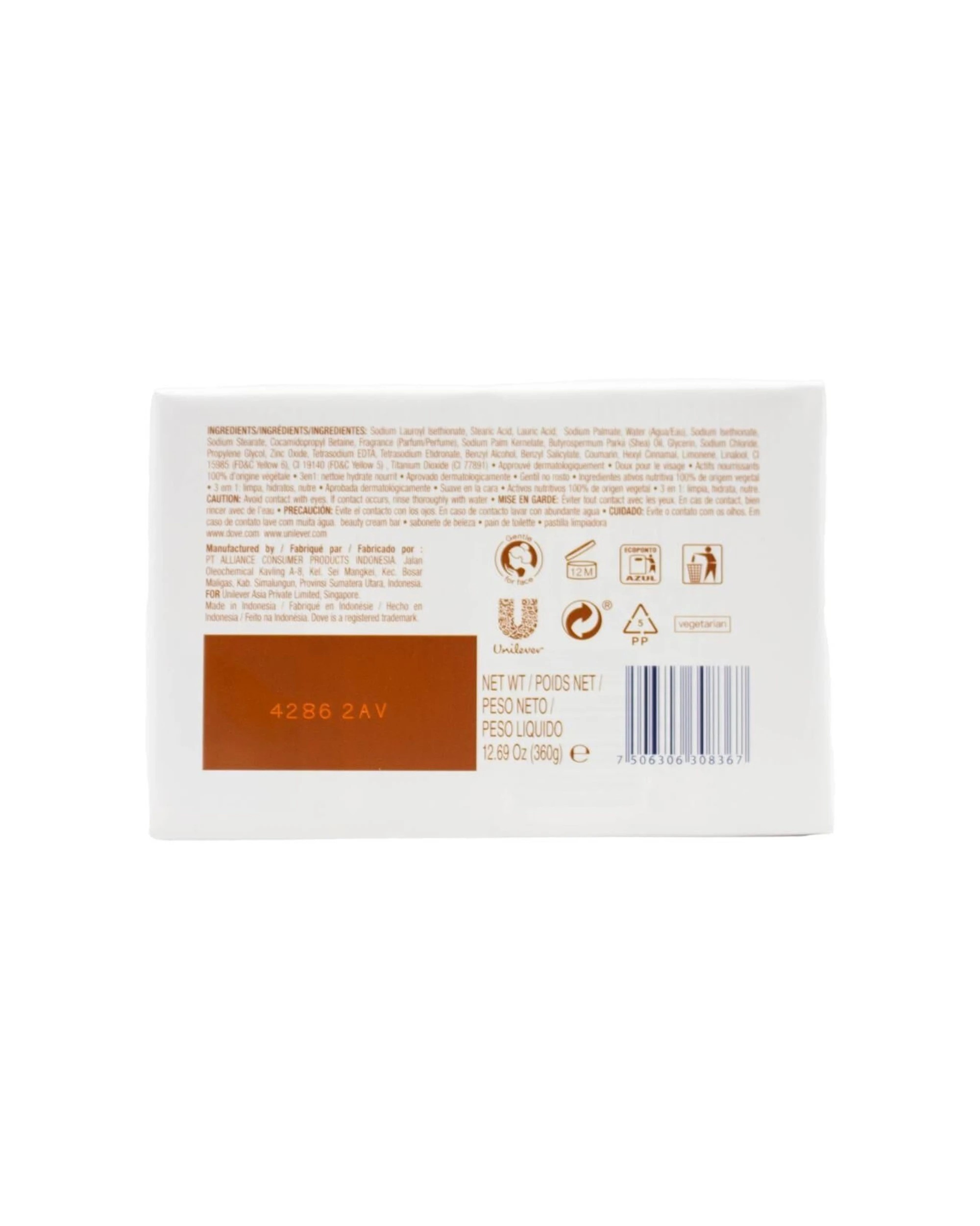 3 Dove 12 x 4pc Beauty Bar 90g Shea Butter Warm Vanilla Scent - White, 3 of 3