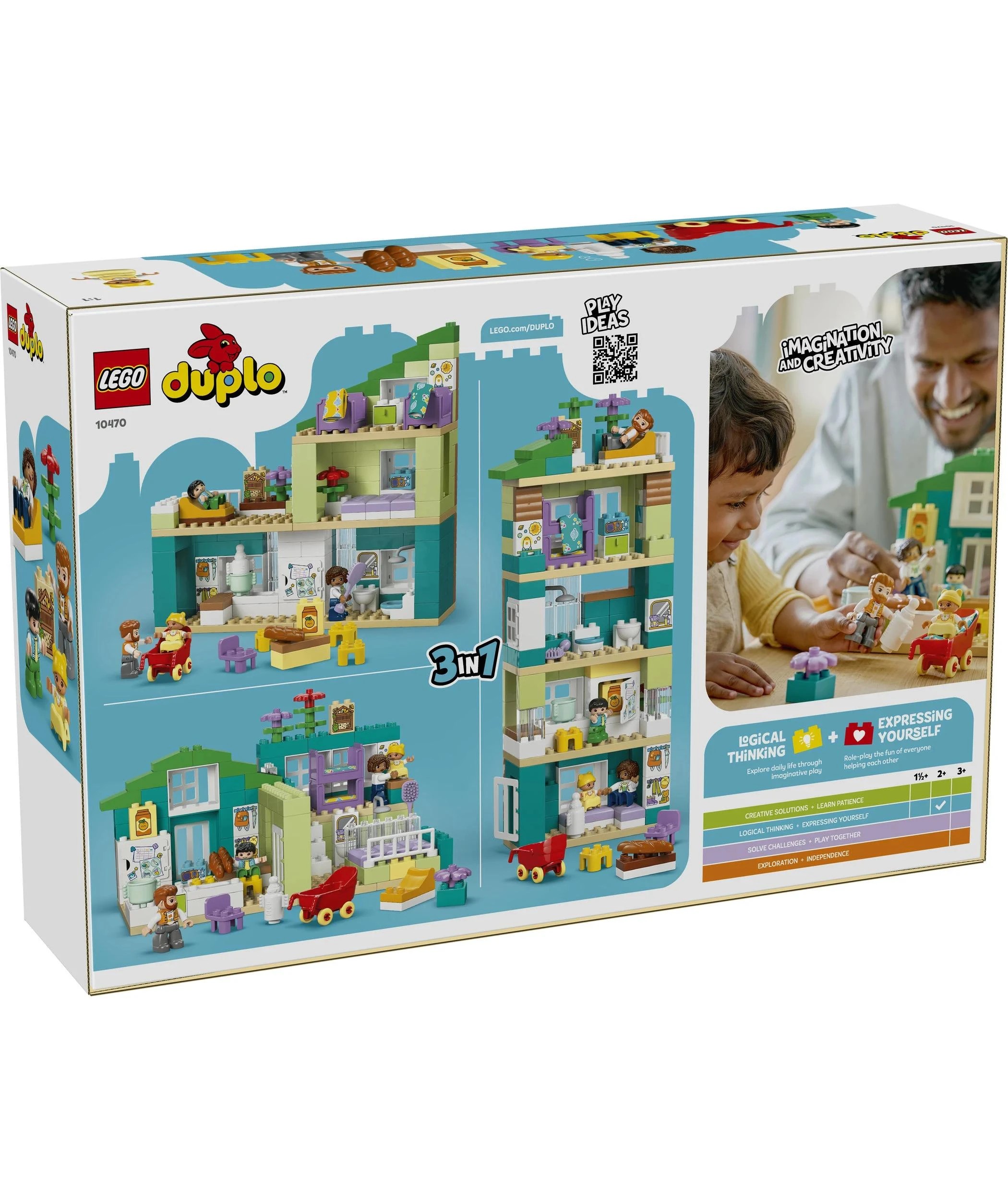 10 LEGO® DUPLO Town 3 in 1 Modern Family House with Figures 10470 - Multi, 10 of 10