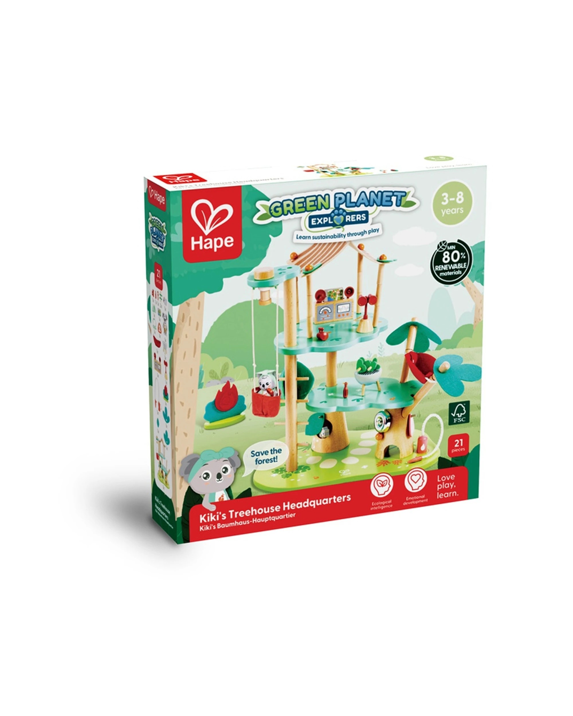 2 Hape Kiki's Treehouse Headquarters Playset Imaginative Kids - Natural, 2 of 4