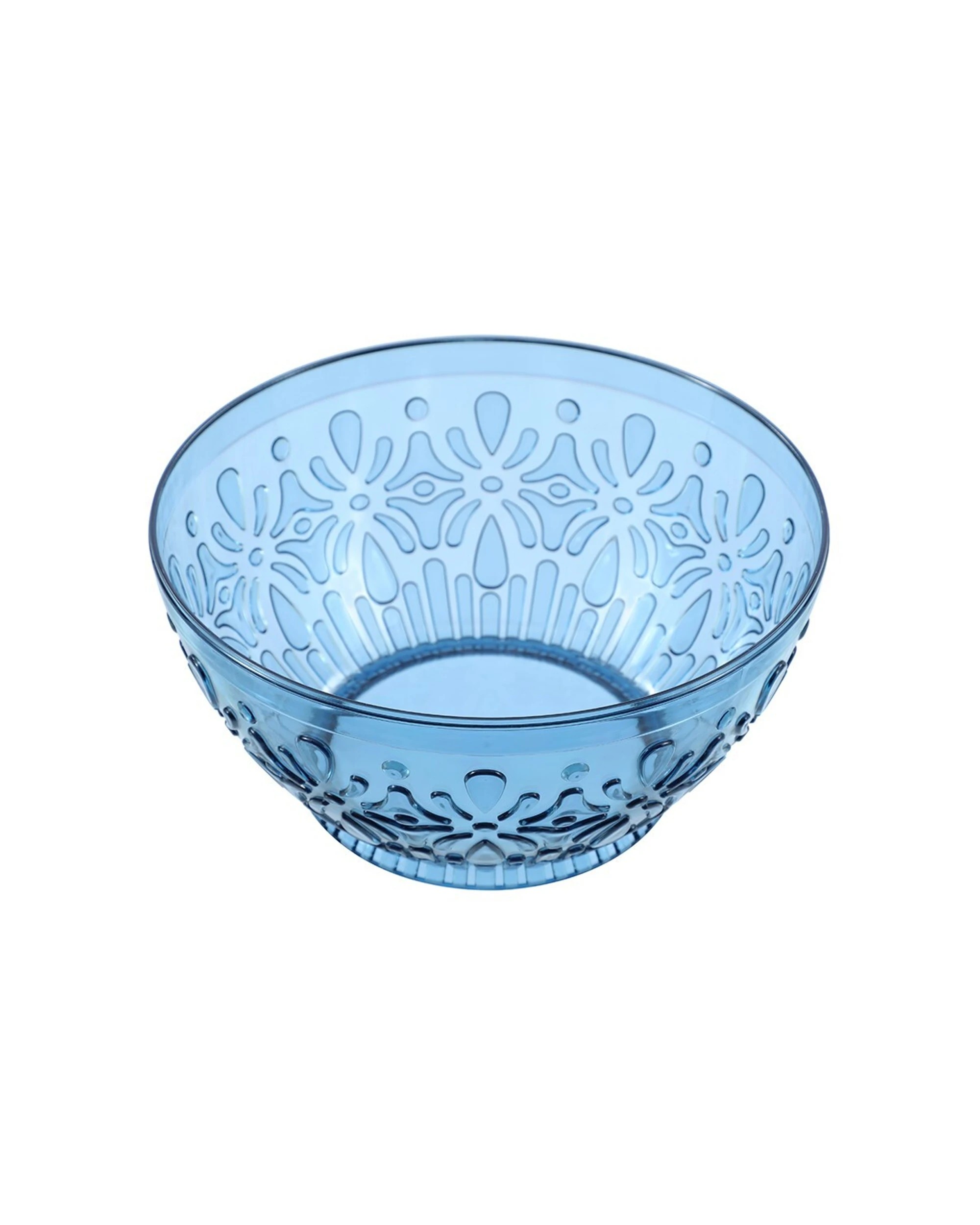 4 Lemon & Lime 8PK Floral Deco 24cm Serving Plastic Bowl Durable Indoor - Multi, 4 of 7