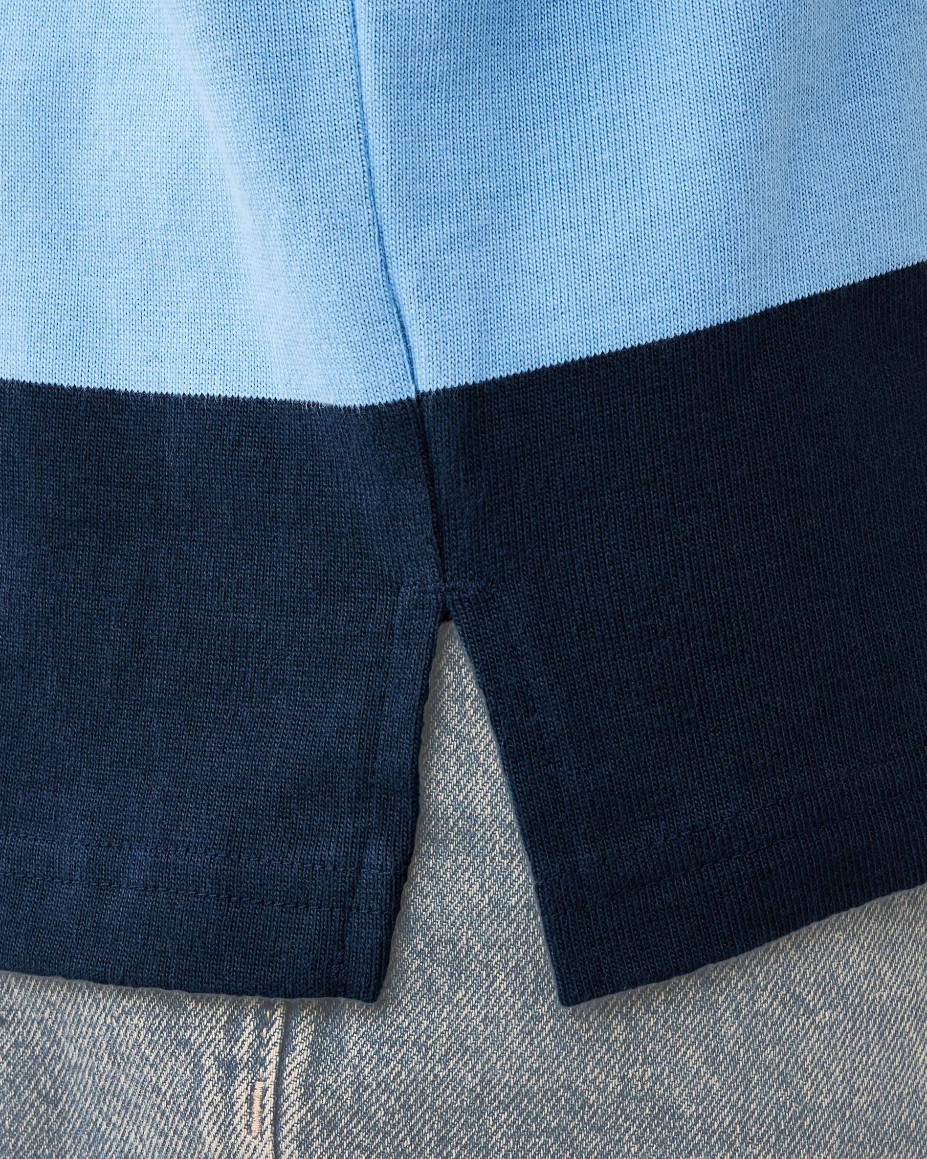 6 Long Sleeve Striped Rugby T-shirt Blu Stripe, 6 of 6