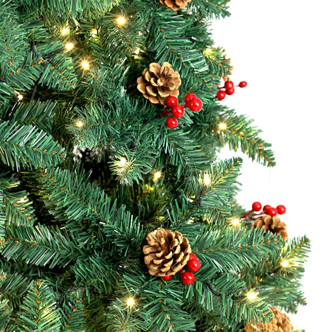 5 Tinseltown LED Christmas Tree 1.8M 6FT Xmas Trees Decor with Ornaments - Green, 5 of 7