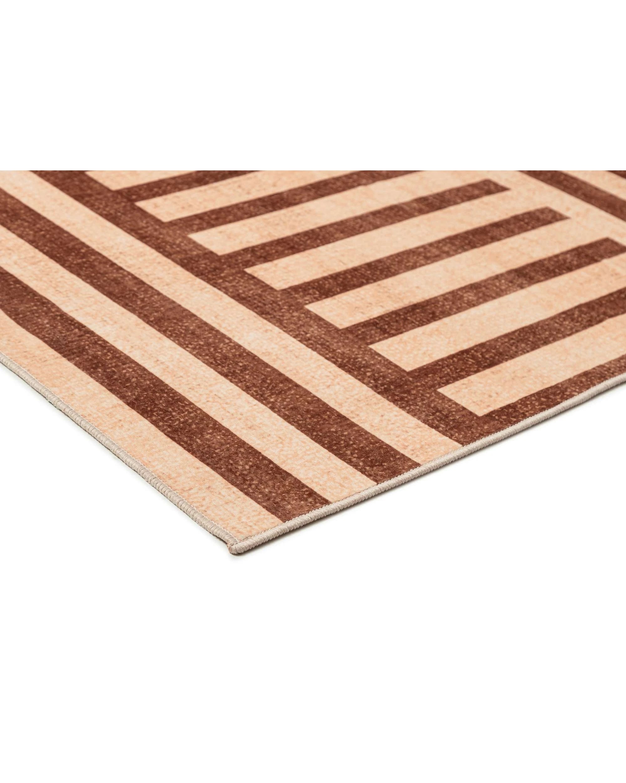 4 Loopsie Sapani Stripe Printed Washable Rug-370cm x 270cm - Brown, 4 of 8