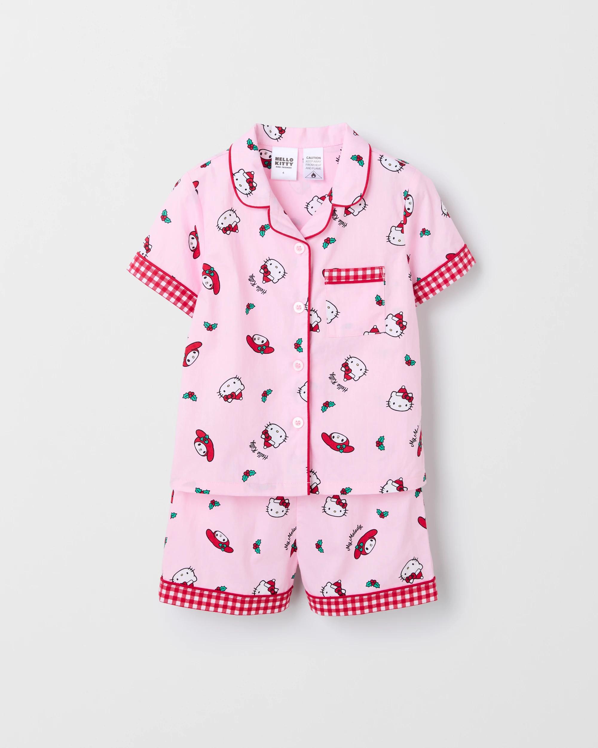6 Family Matching Christmas Hello Kitty Cotton Younger Girls Woven Pyjama Set HELLO KITTY, 6 of 8