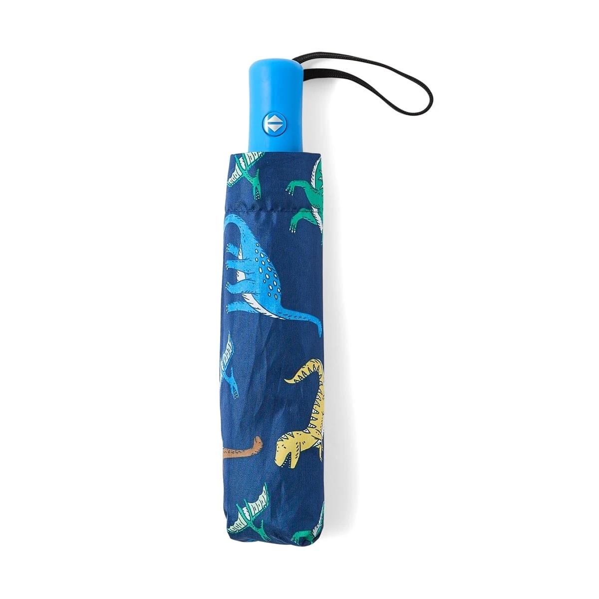 2 Dinosaur Collapsible Umbrella Blu Dino, 2 of 4