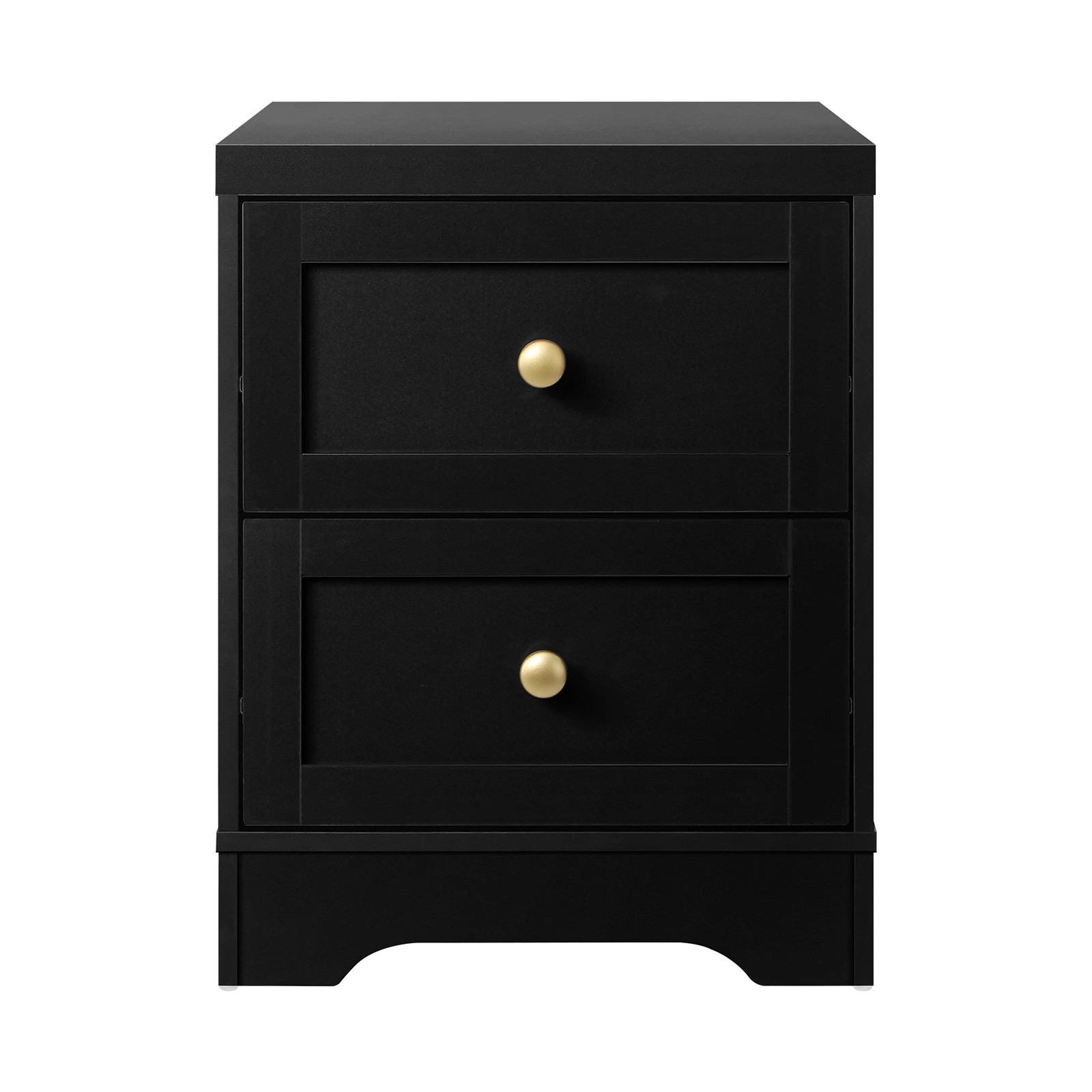 7 Oikiture Bedside Tables 2 Drawers Nightstand Storage Cabinet
 - Black, 7 of 10
