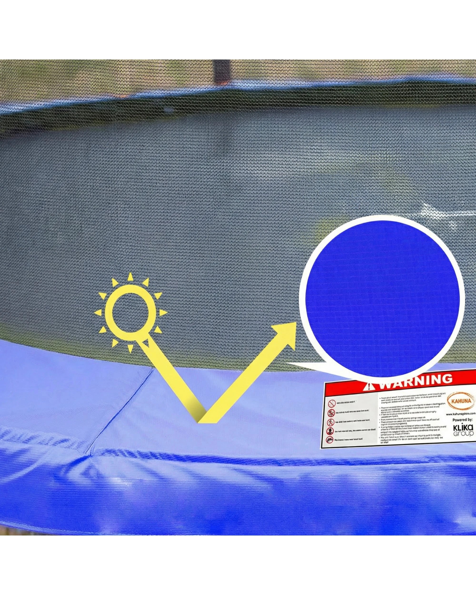 3 Kahuna 16ft Trampoline with Roof in Blue - Blue, 3 of 6