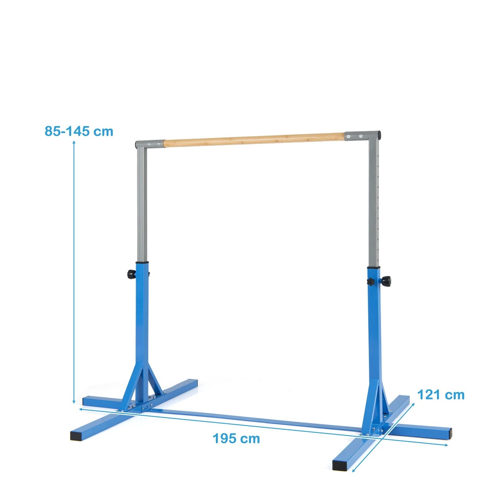 2 Costway Gymnastics Bar Junior Training Bar Horizontal Kip Bar Sports Adjustable Height - Blue, 2 of 3