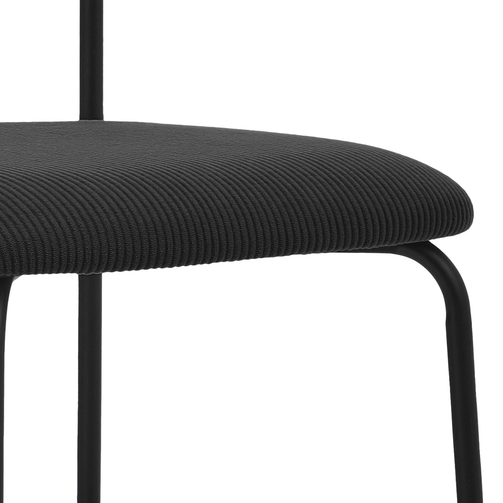 10 Oikiture 4PCS Dining Chairs Kitchen Chair Padded Lounge Seat Corduroy - Black, 10 of 10