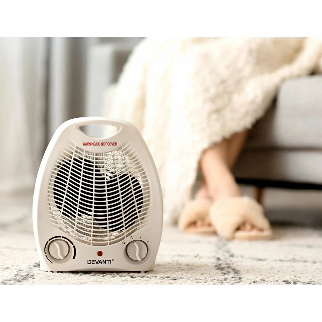 5 Devanti Electric Fan Heater 2000W - White, 5 of 6