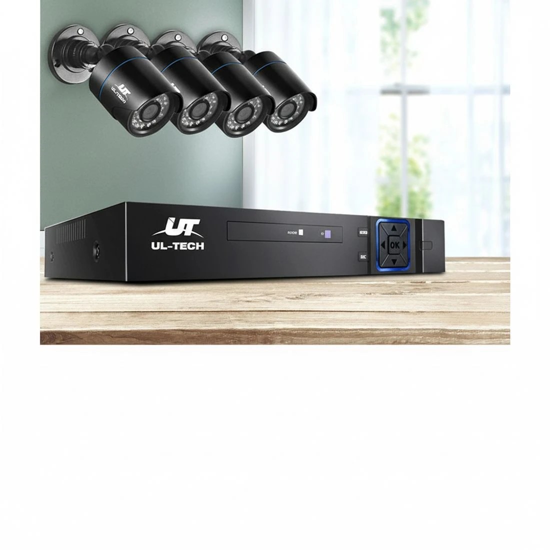 UL-TECH 1080P Security Camera System 4CH DVR with 4 CCTV Bullet Cameras ...