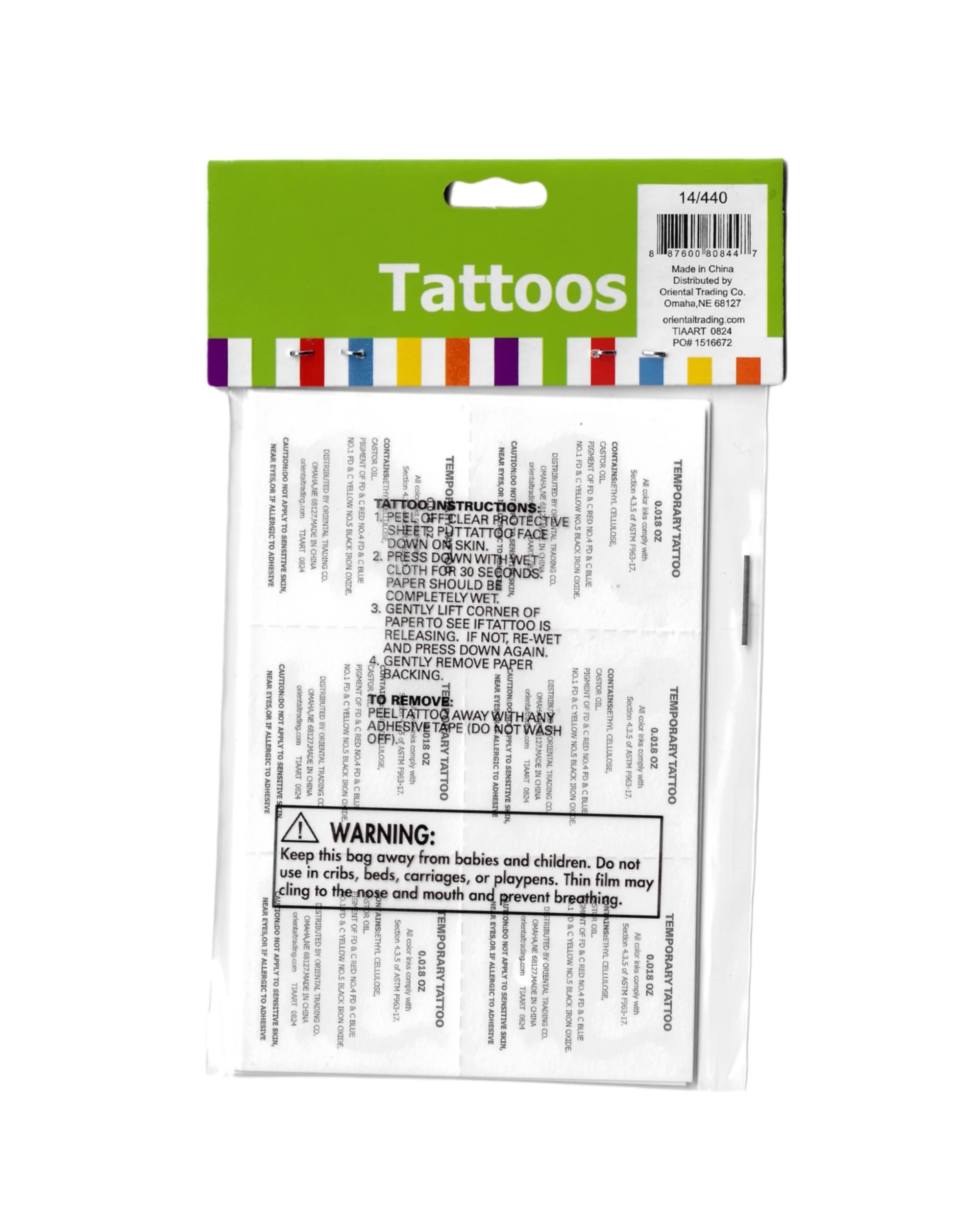 2 Partyrama Dinosaur Tattoos Pack of 36, 2 of 3