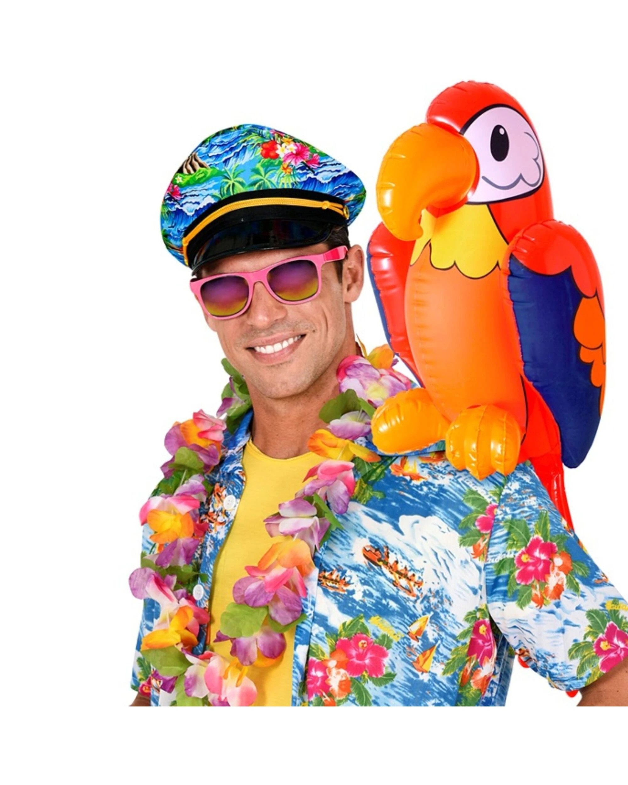 2 Widmann Inflatable Parrot 60cm - Multi, 2 of 4