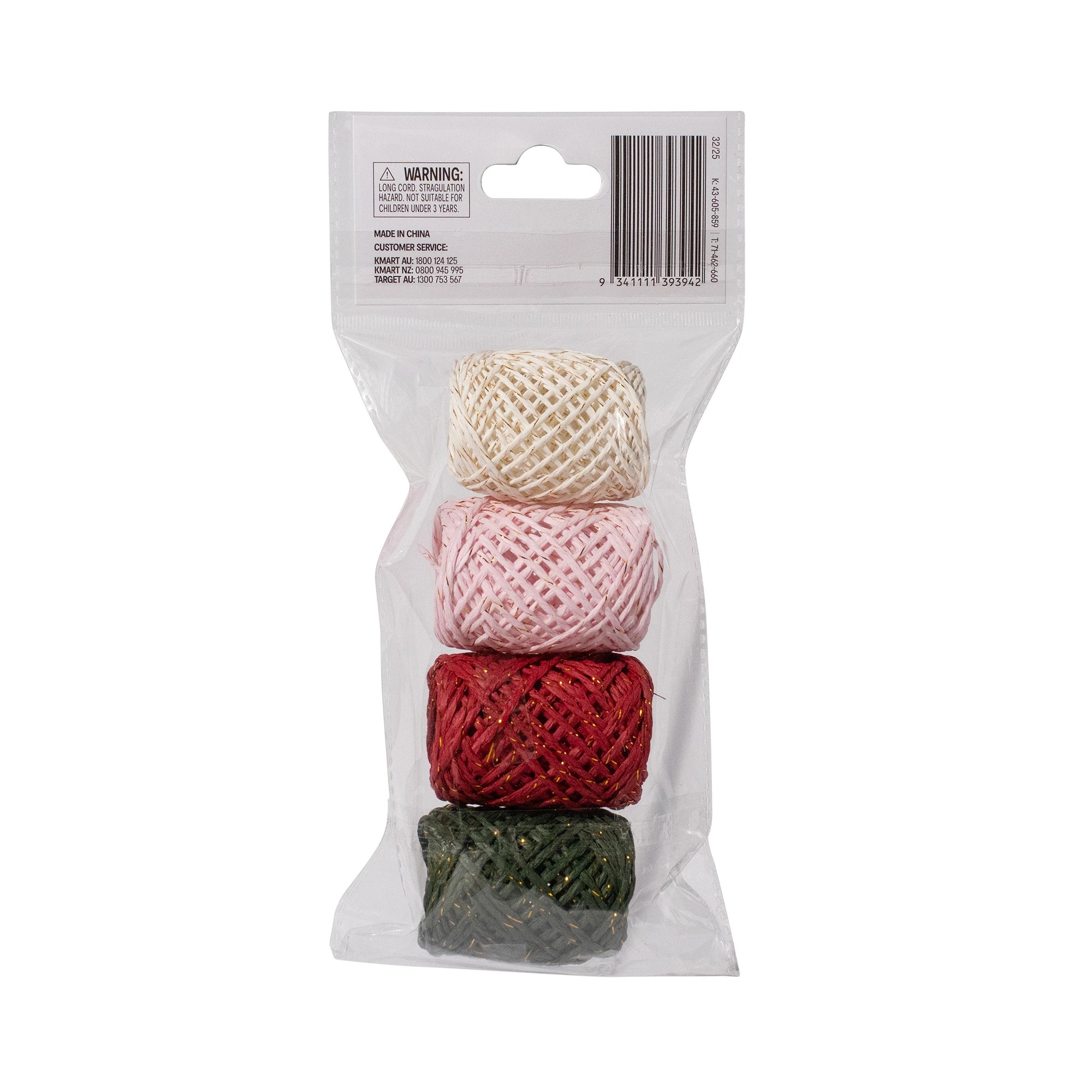 4 4 Pack Christmas Craft Paper Twine, 4 of 4