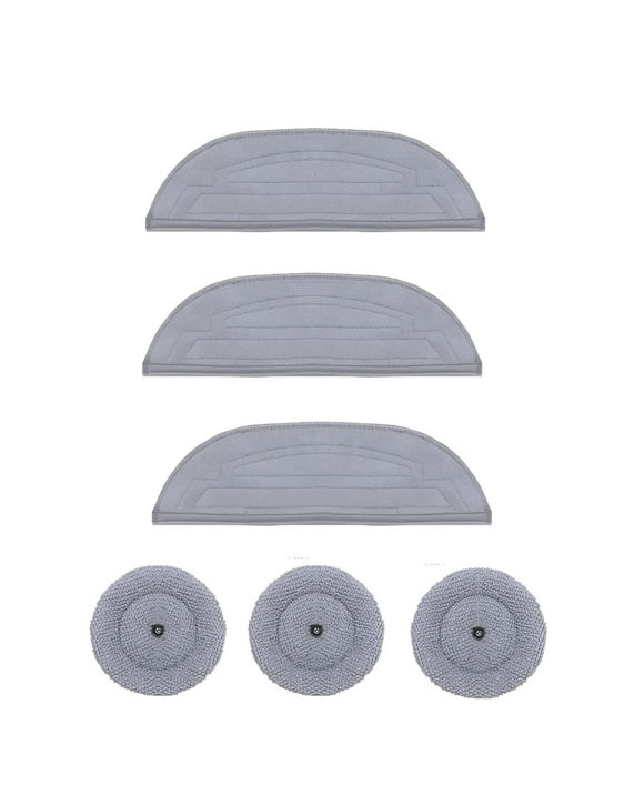Hygieia 3pk Vibrarise & Edgewise Mop Cloths For Roborock S8 MaxV Ultra & S8 Max Ultra - Grey