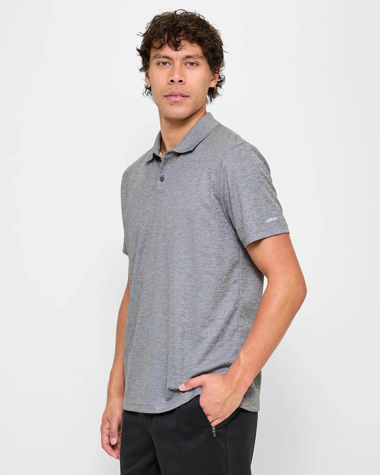 3 Target Active Sports Polo Top GREY MARLE, 3 of 5