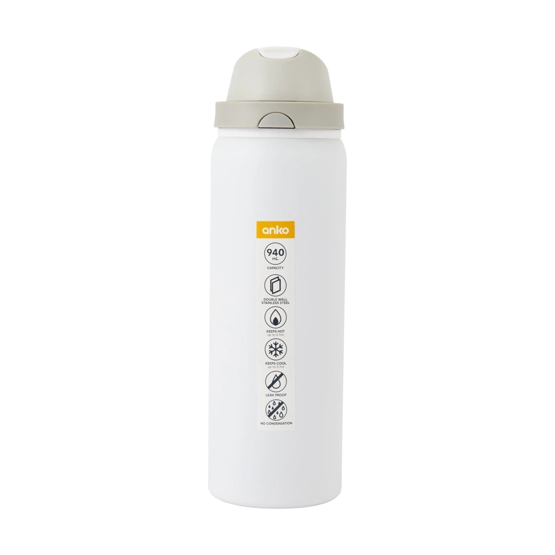7 Anko 940ml White Dual Function Drink Bottle, 7 of 7