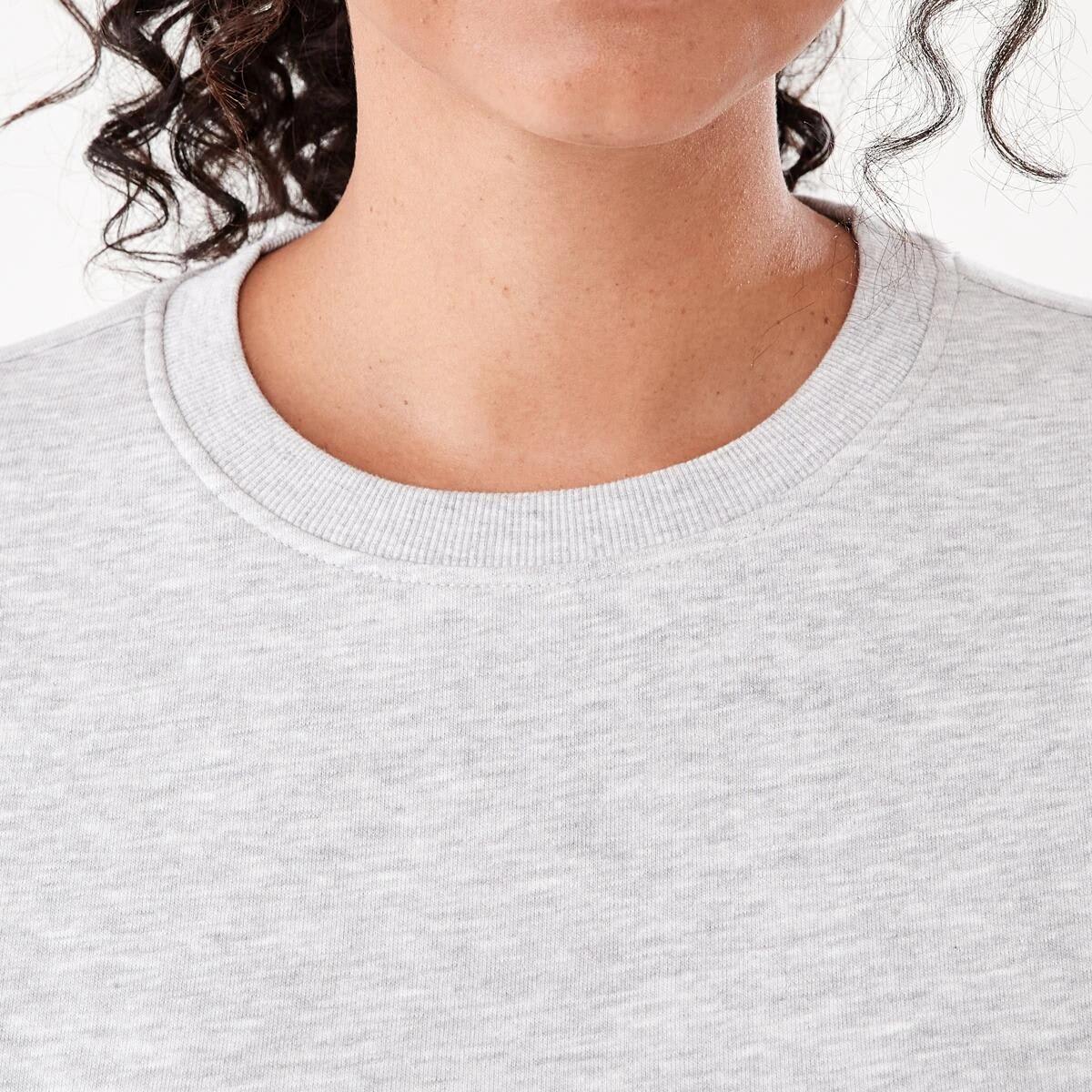 5 Active Womens Basic Crew Sweatshirt SOFT GREY MARLE, 5 of 5