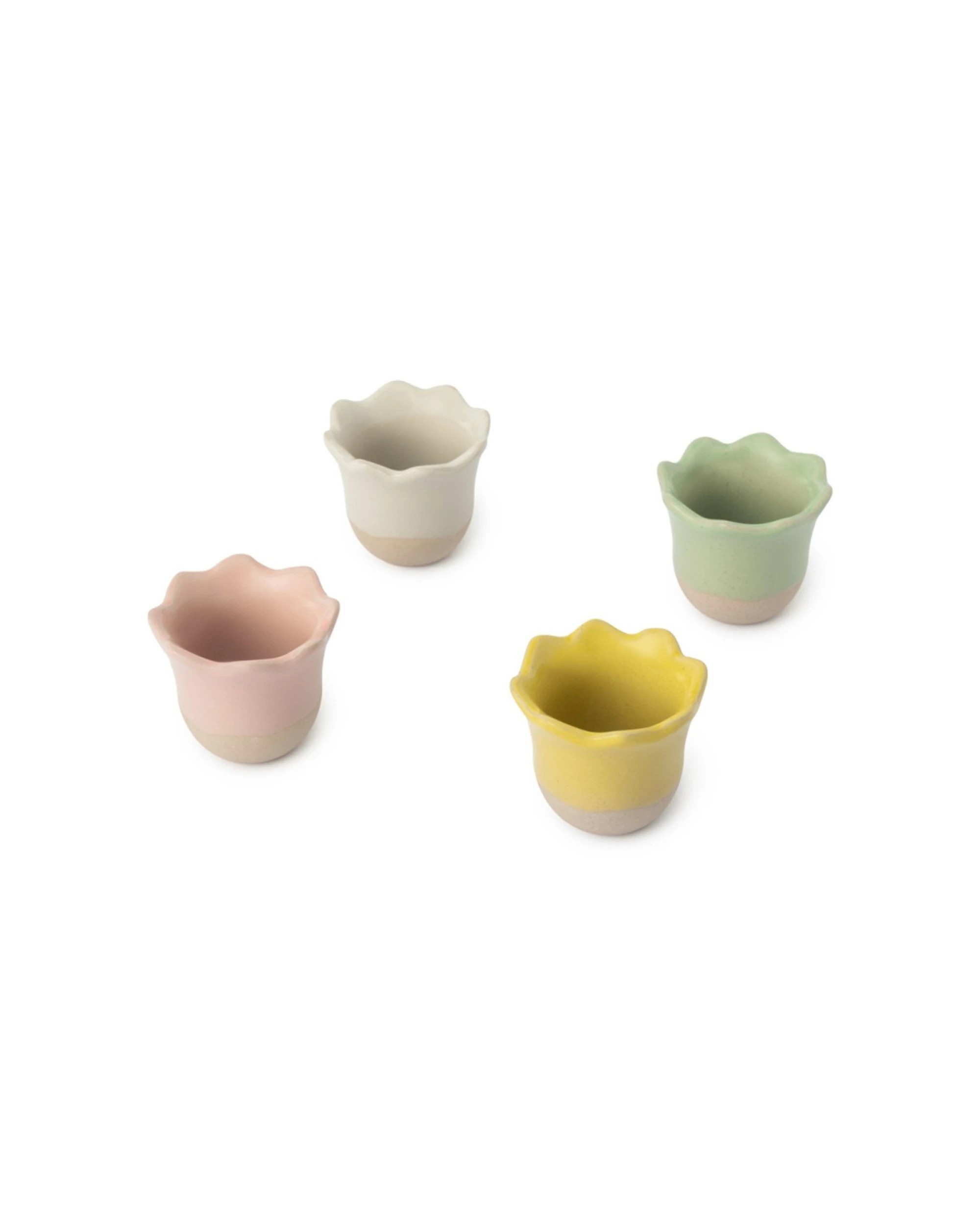 3 Jamie Oliver 2x 4pc Big Love Excellent Stoneware Egg Cups Set Dishwasher Safe 6cm - Multi, 3 of 6