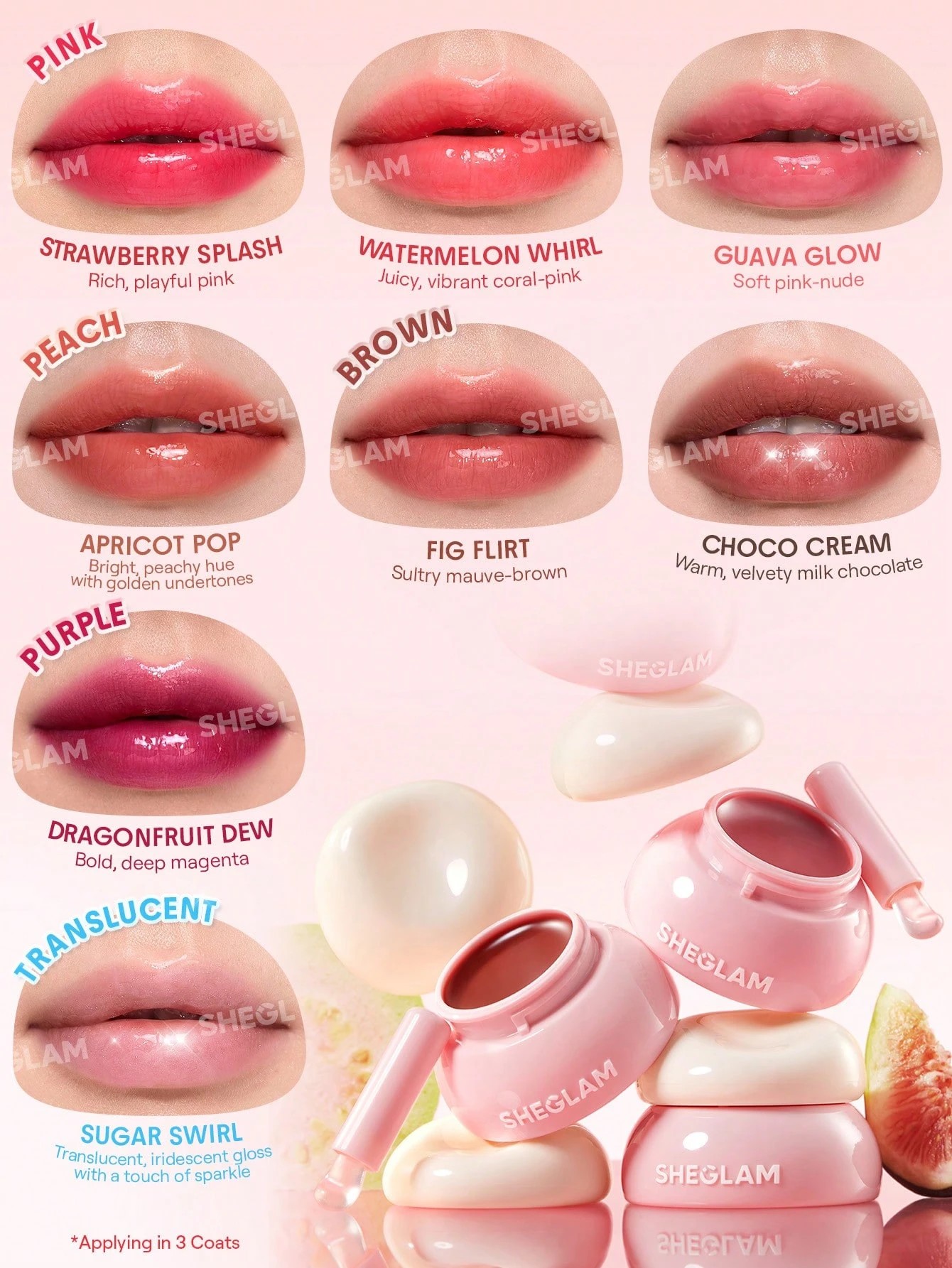 6 SHEGLAM Hydra Jelly Pocket Lip Jam - Guava Glow, 6 of 7