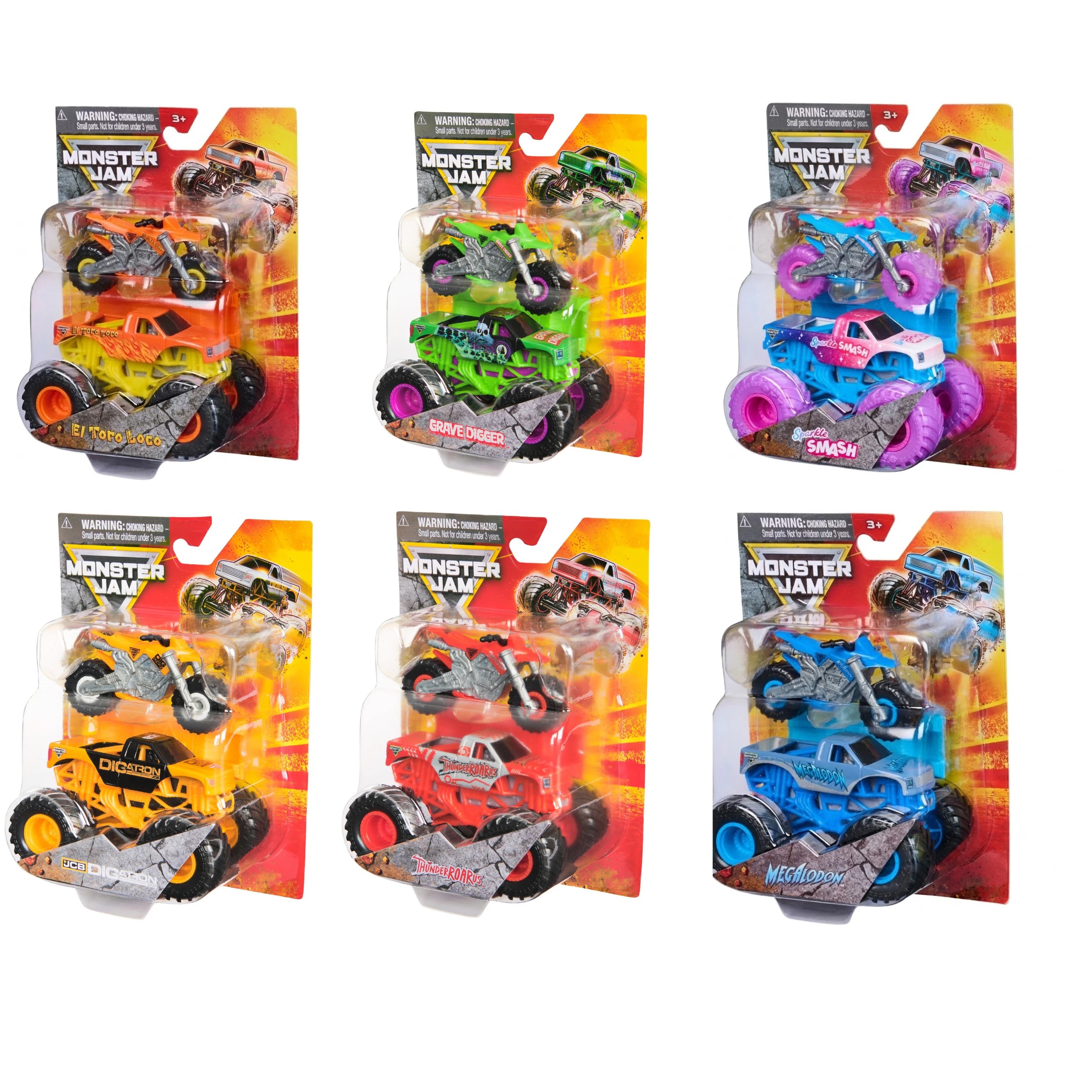 1 Monster Jam 1:64 Scale Truck and Bike Set - Assorted, 1 of 7