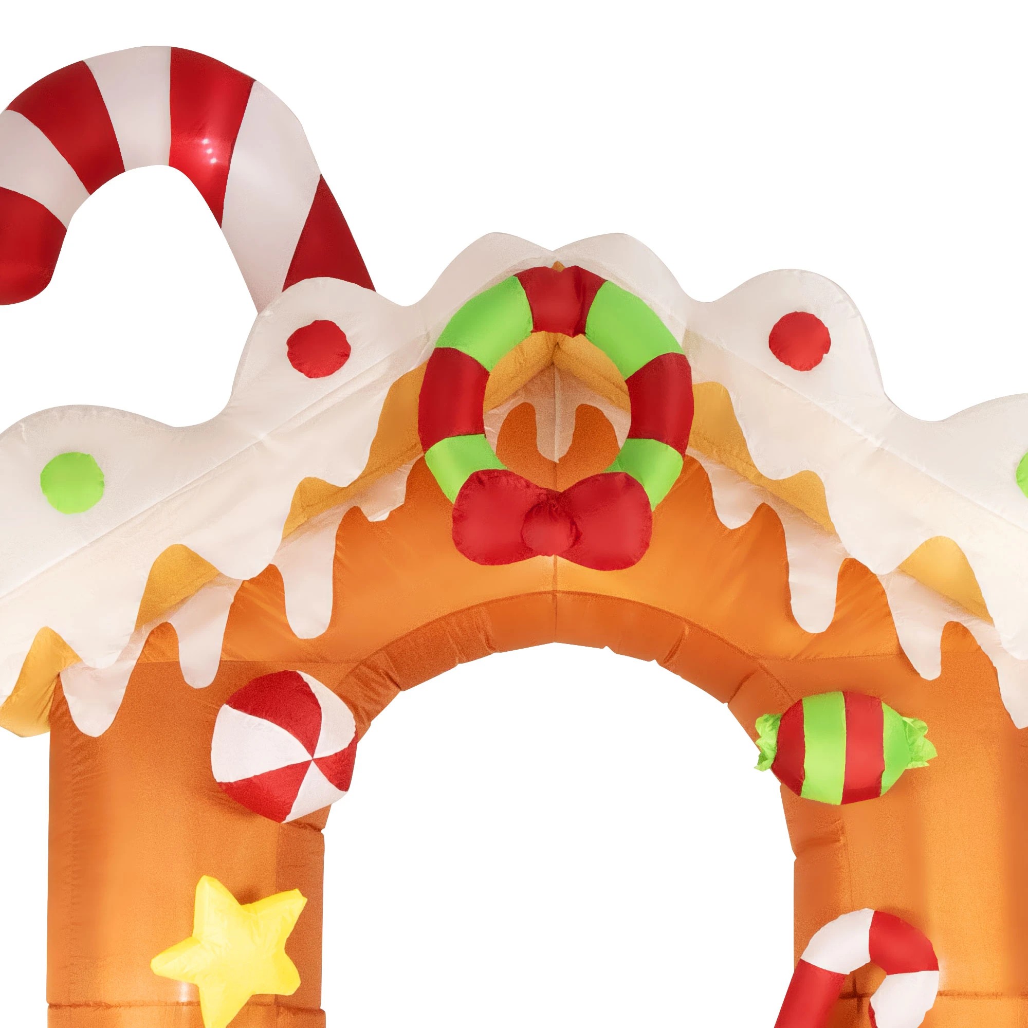 4 Santaco Christmas Inflatable Arch Way 3m Lighted 18 LED Candy Outdoor Decoration, 4 of 7