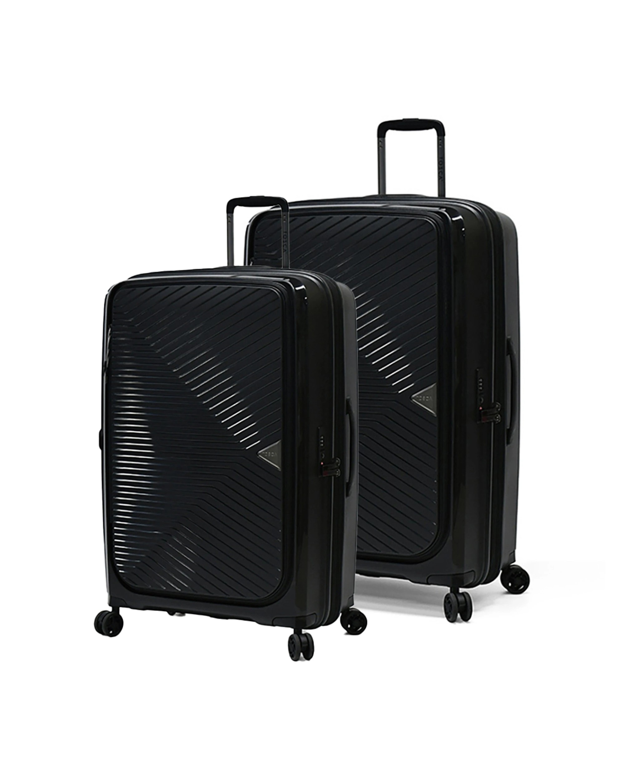 1 Tosca Space X 2pc 25" and 29" Trolley Checked Luggage Travel Suitcase M/L - Black, 1 of 3