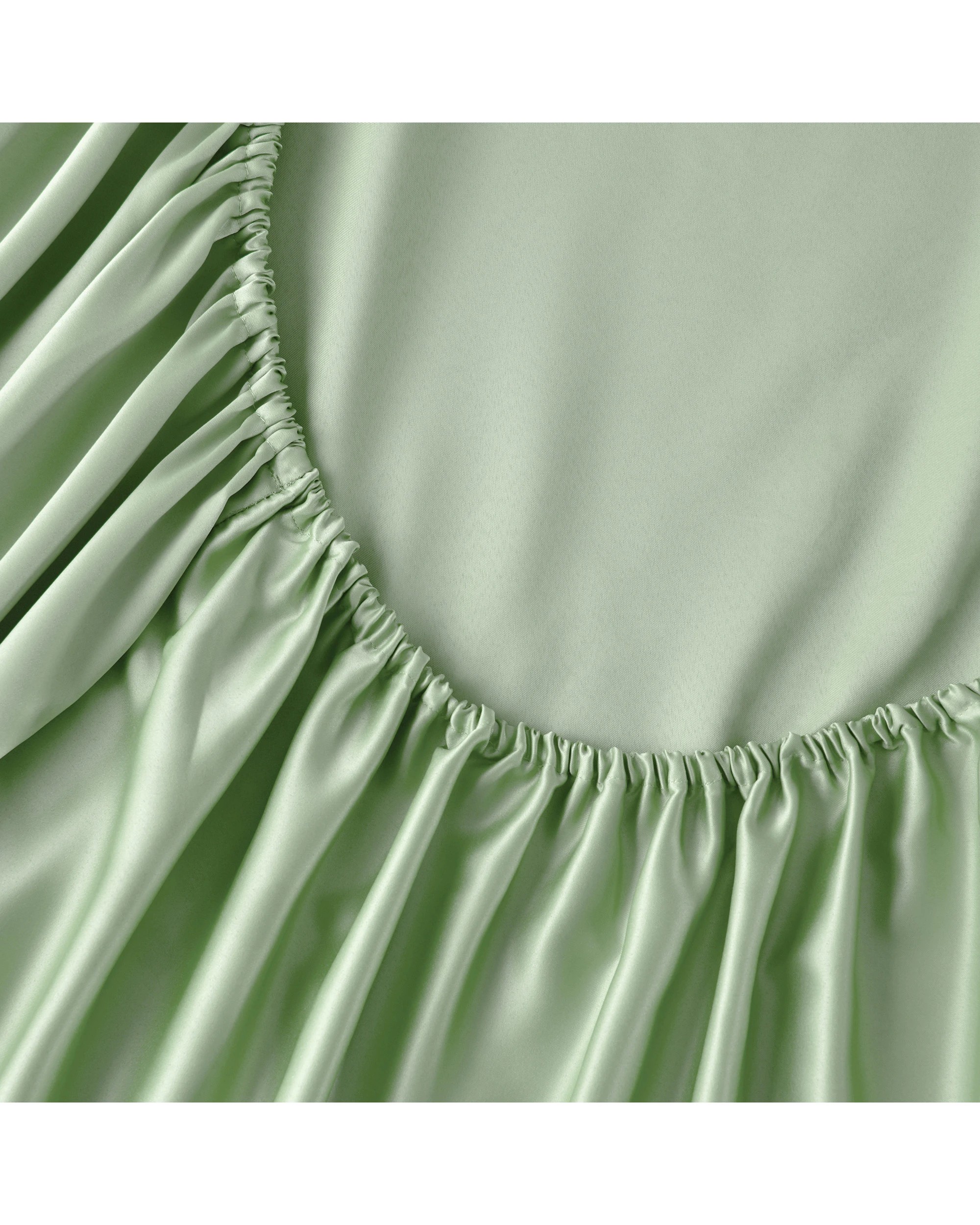 5 Dreamaker Matte Satin Sheet Set - Single Bed - Sage, 5 of 8