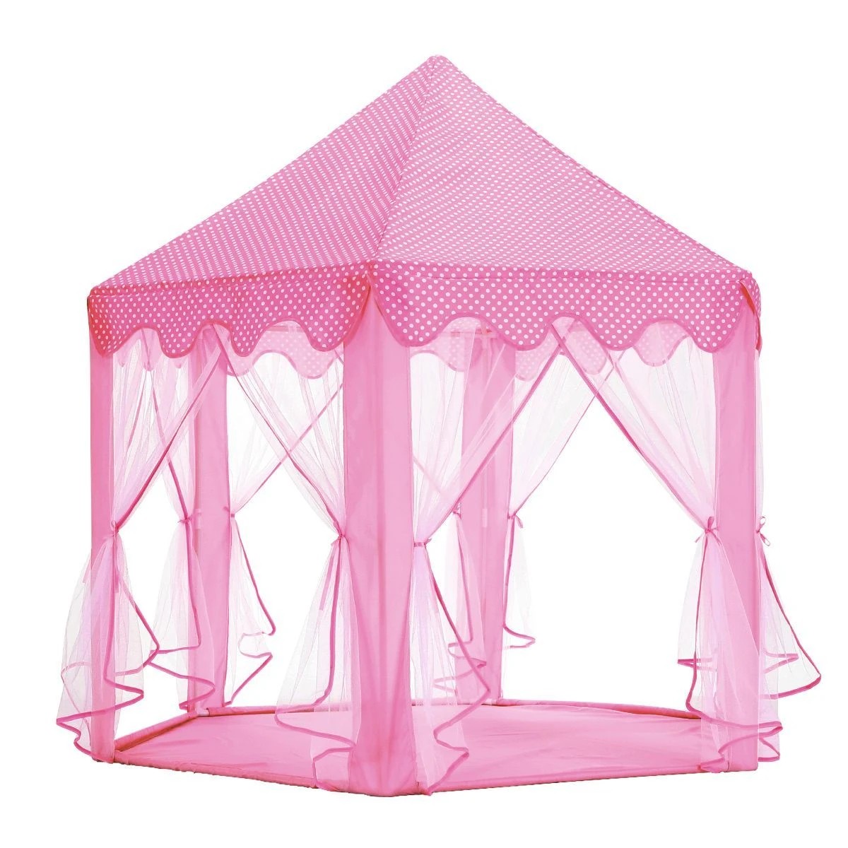 1 AUSWAY Kids Princess Castle Play Tent Hexagonal Play House, 1 of 10