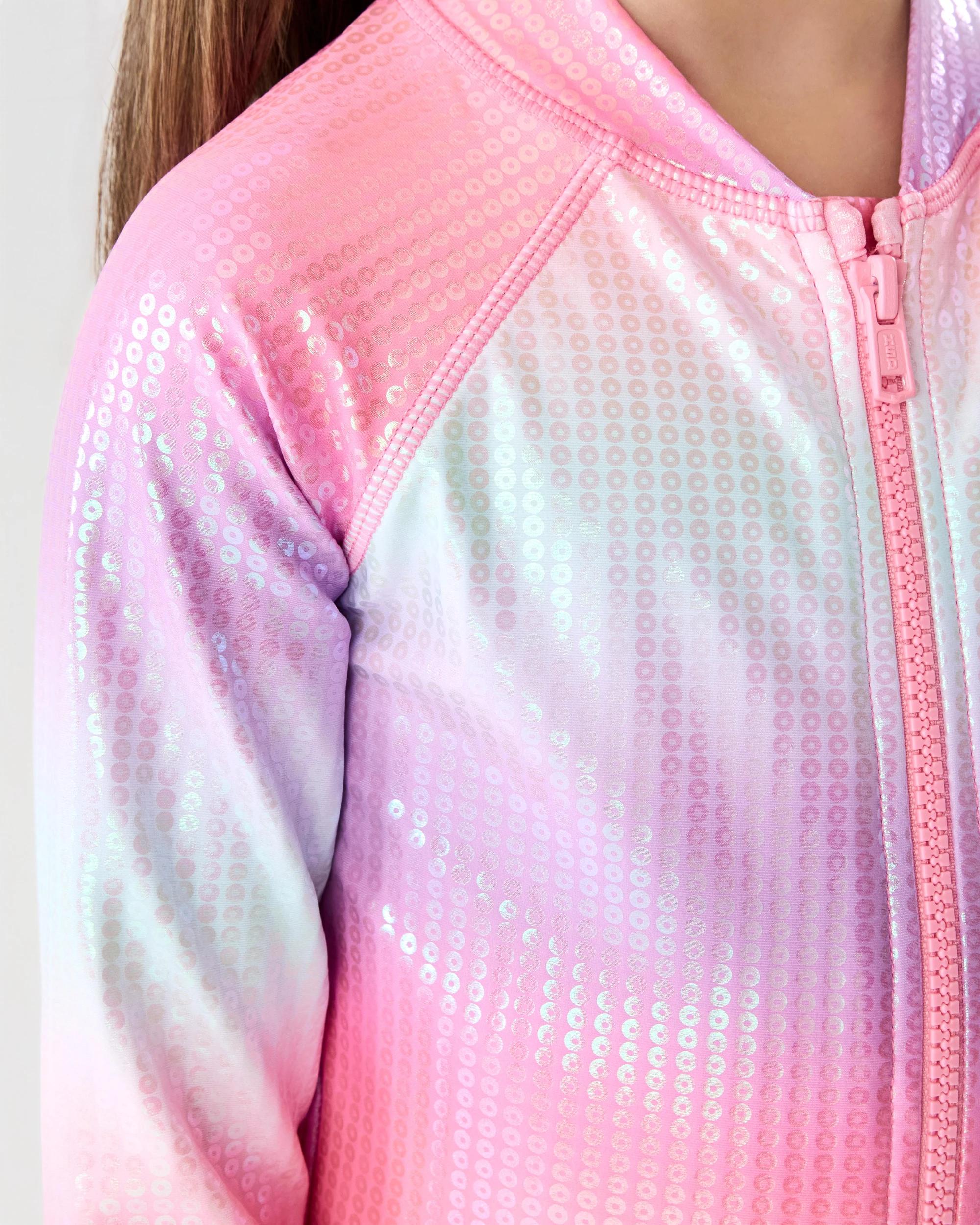 4 Long Sleeve One Piece Swimsuit Ombre, 4 of 5