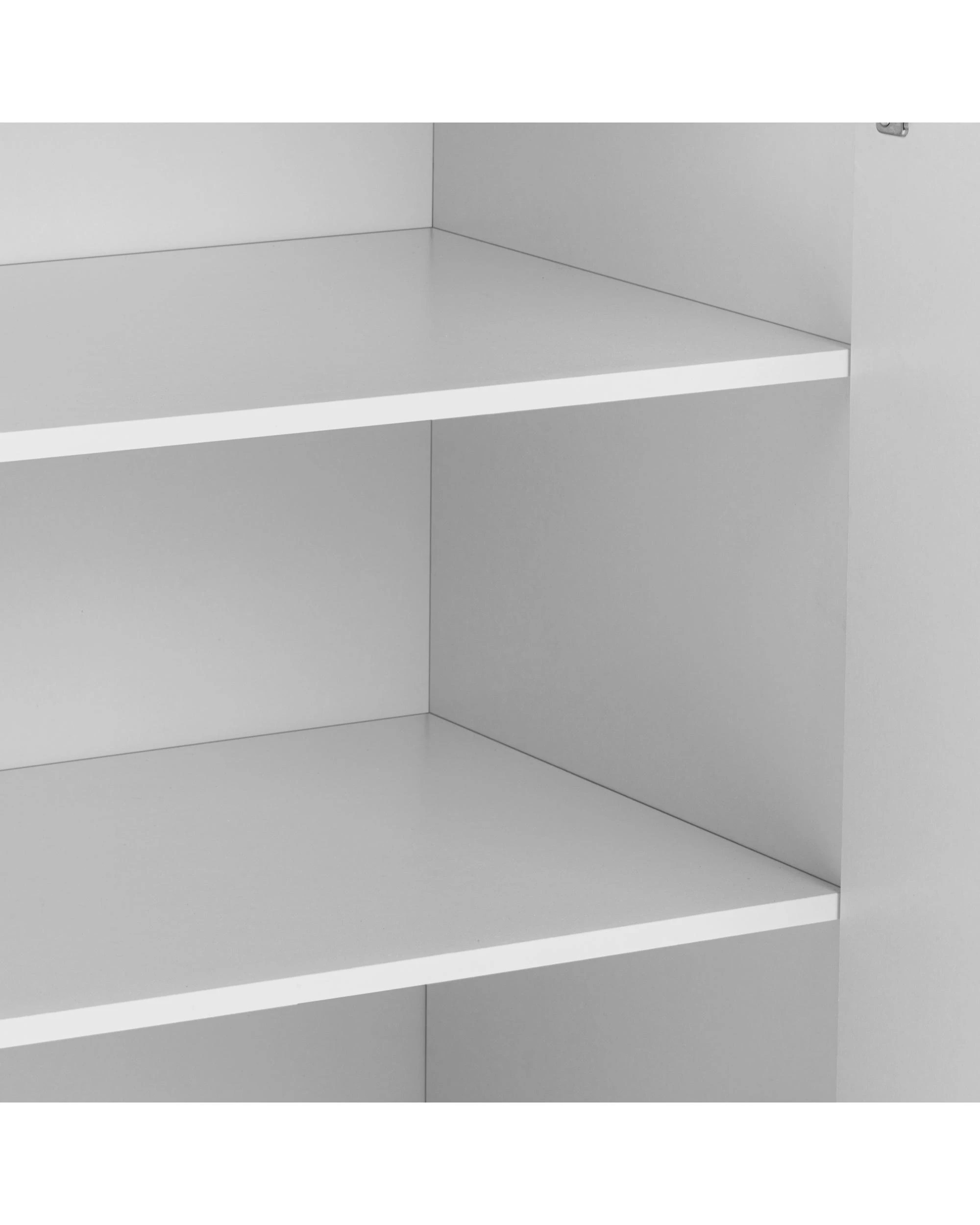 7 Kodu Pantry Cupboard General Storage Cabinet 2 Door 2 Tier Shelf Multipurpose - White, 7 of 10