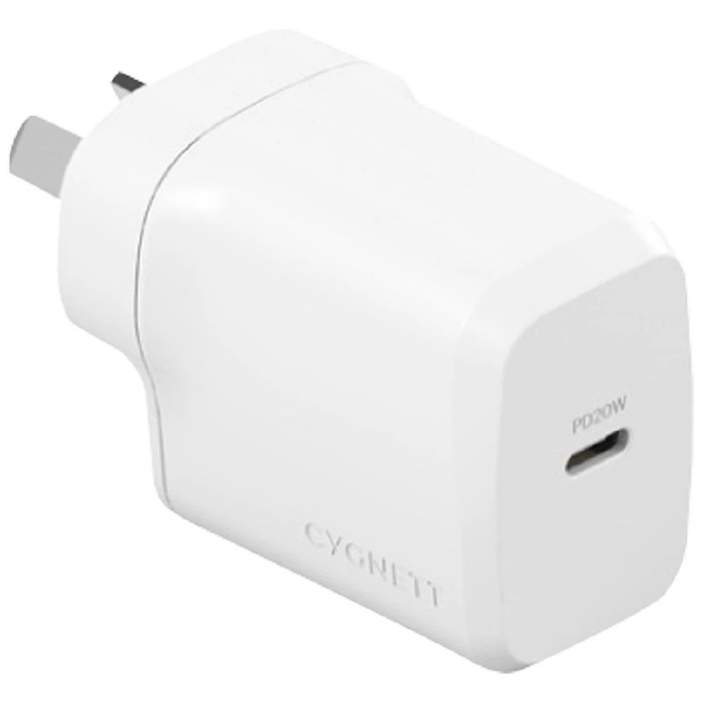 1 Cygnett PowerPlus 20W USB-C Wall Charger White, 1 of 3