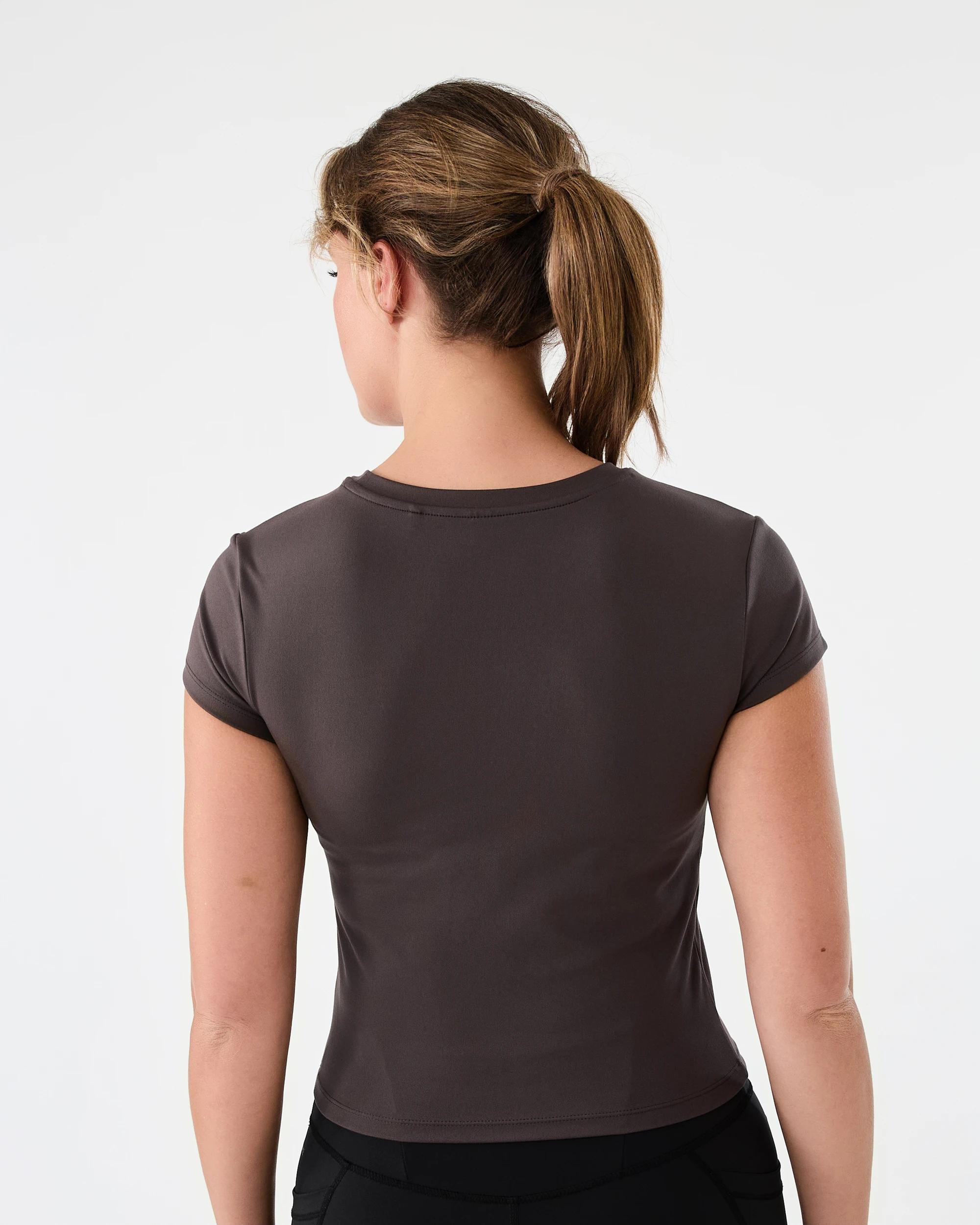 3 Active Womens Ultra Soft Crew Neck T-shirt Espresso, 3 of 5