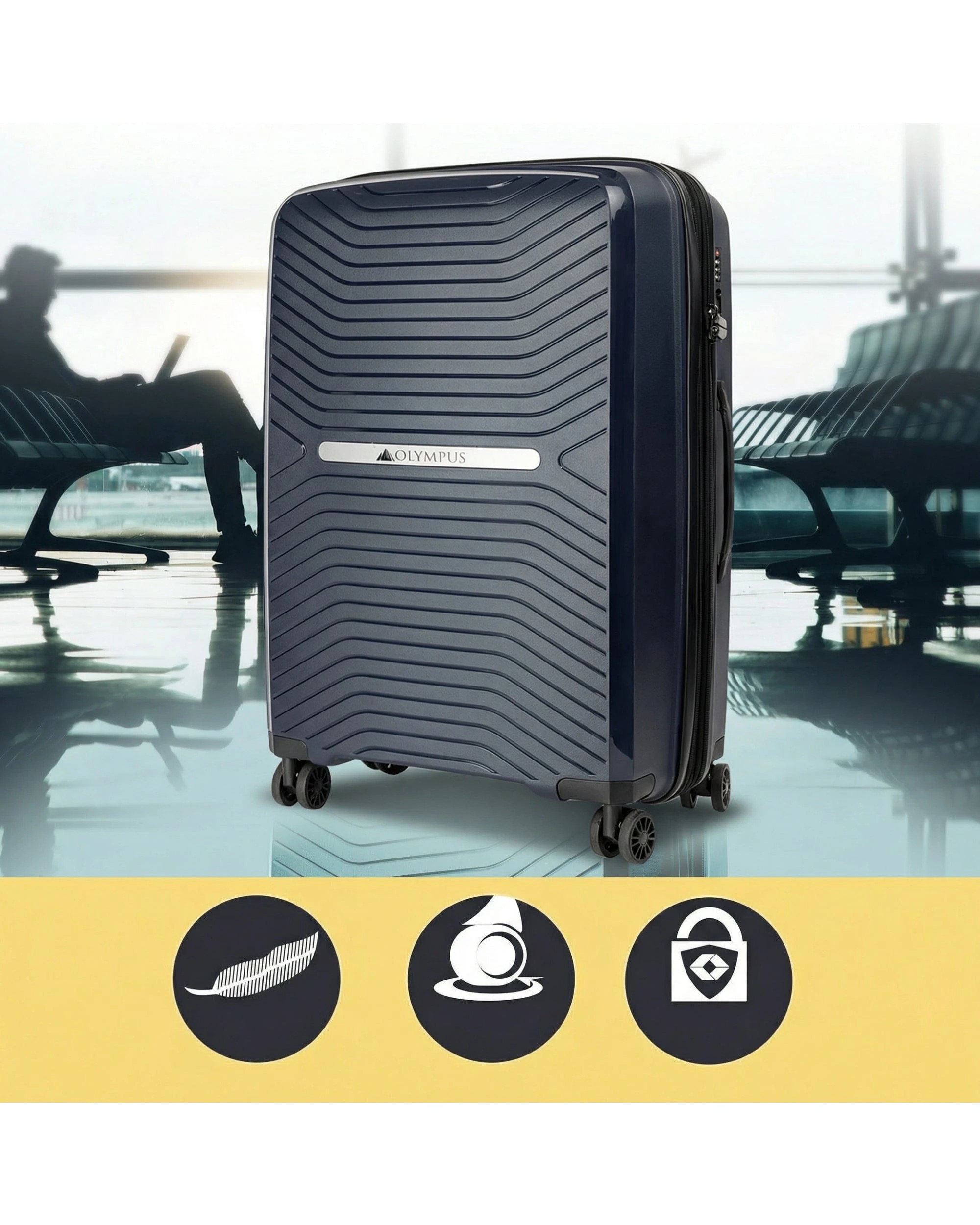 7 Olympus Astra 20in Lightweight Hard Shell Suitcase - Aegean Blue - Blue, 7 of 7