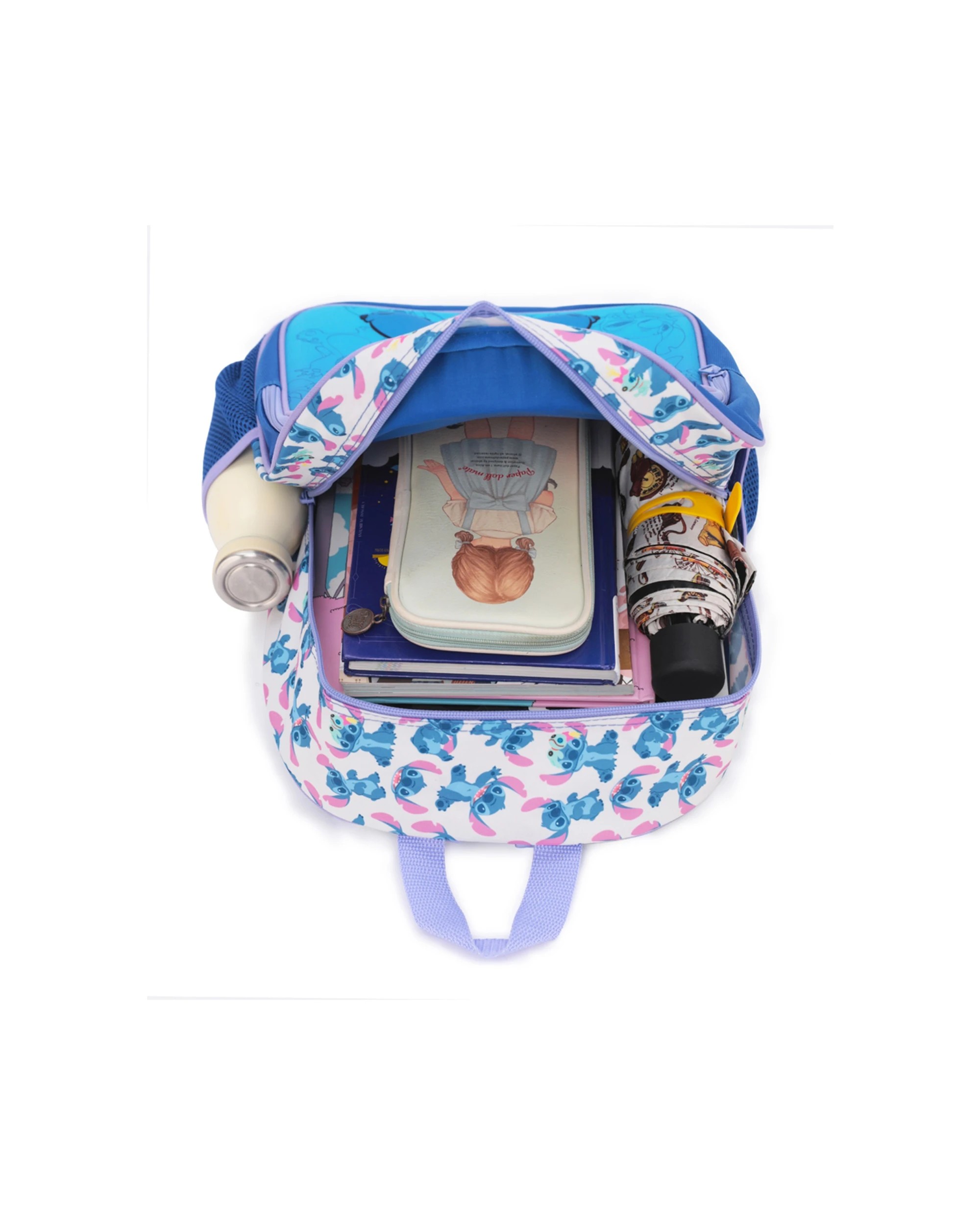 2 Disney Stitch 15 Inch Backpack Kids School Bag With 3D Character Design - Blue, 2 of 4