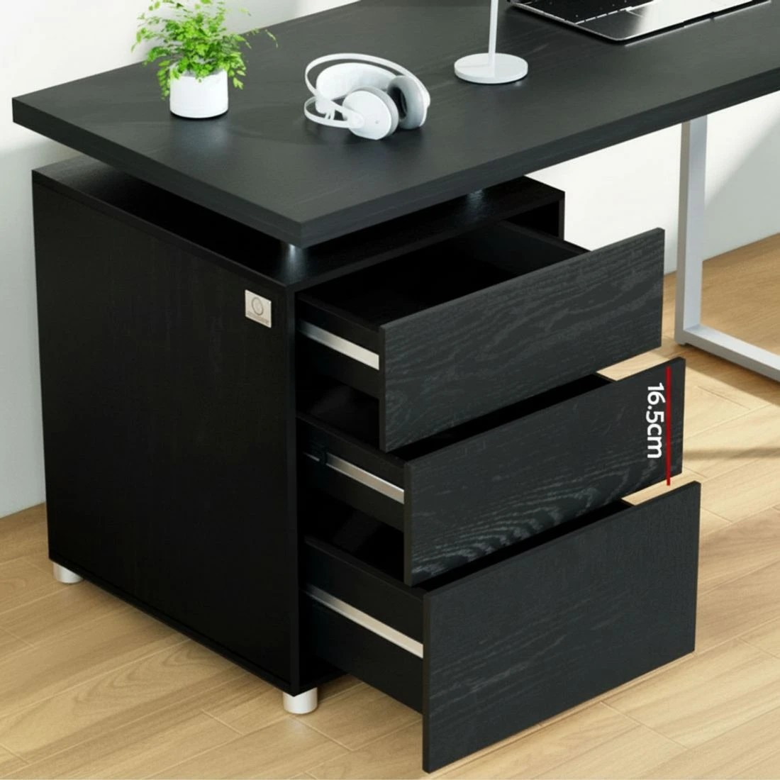 7 Artiss Computer Desk Drawer  140CM - Black, 7 of 8