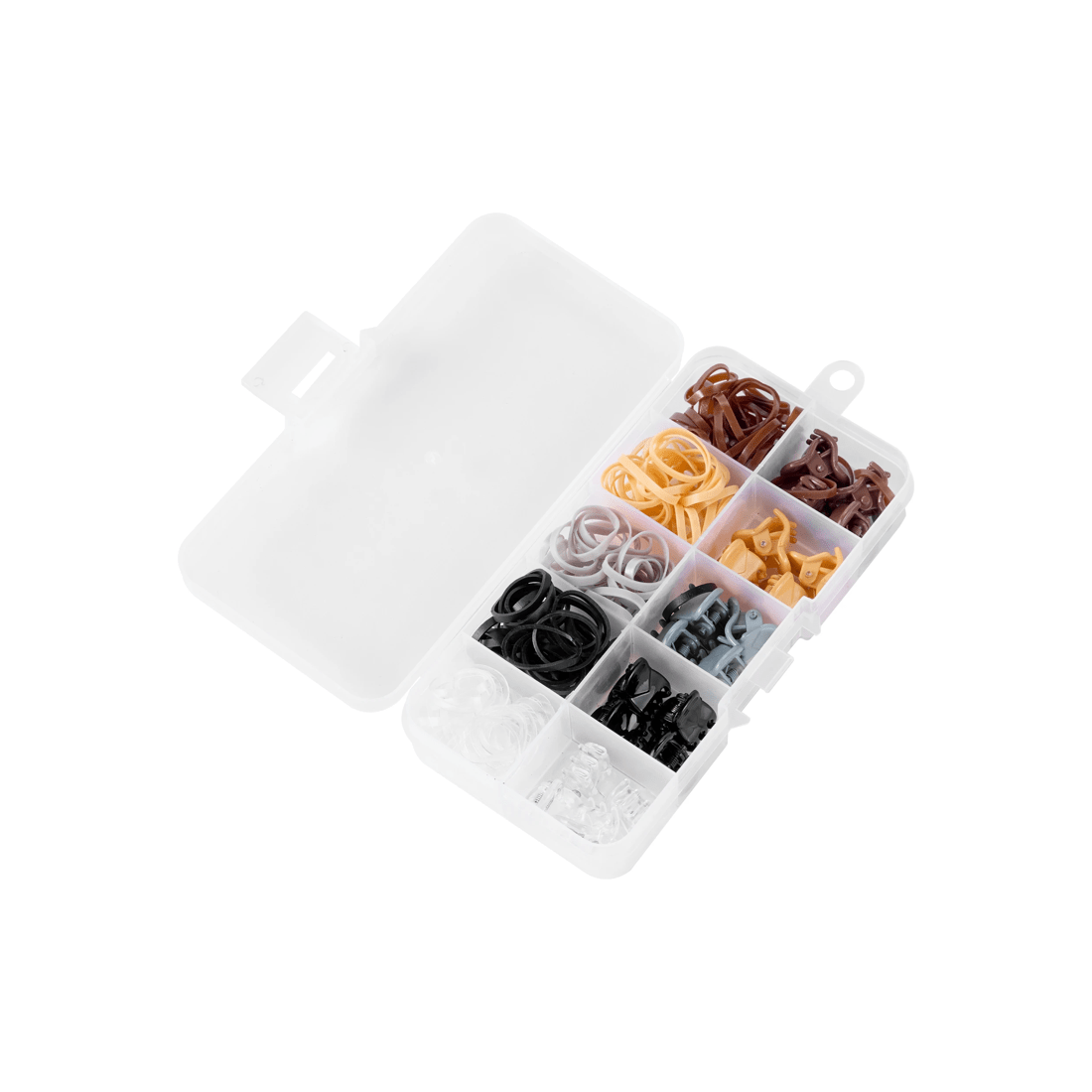 1 OXX Haircare 170 Piece Mini Claw Clips and Poly Bands - Nude, 1 of 5