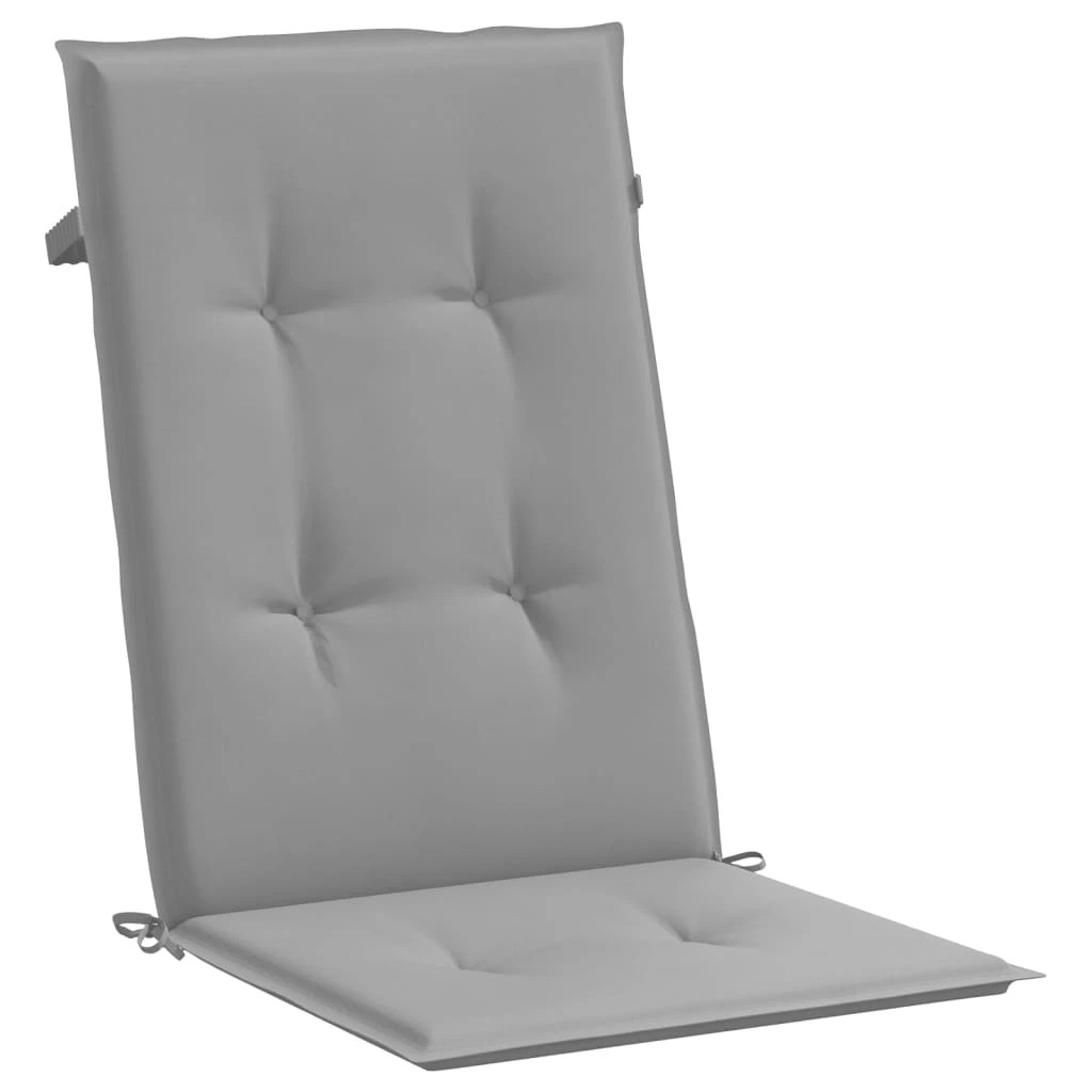 3 vidaXL Garden Highback Chair Cushions 6 Pcs Fabric - Grey, 3 of 7