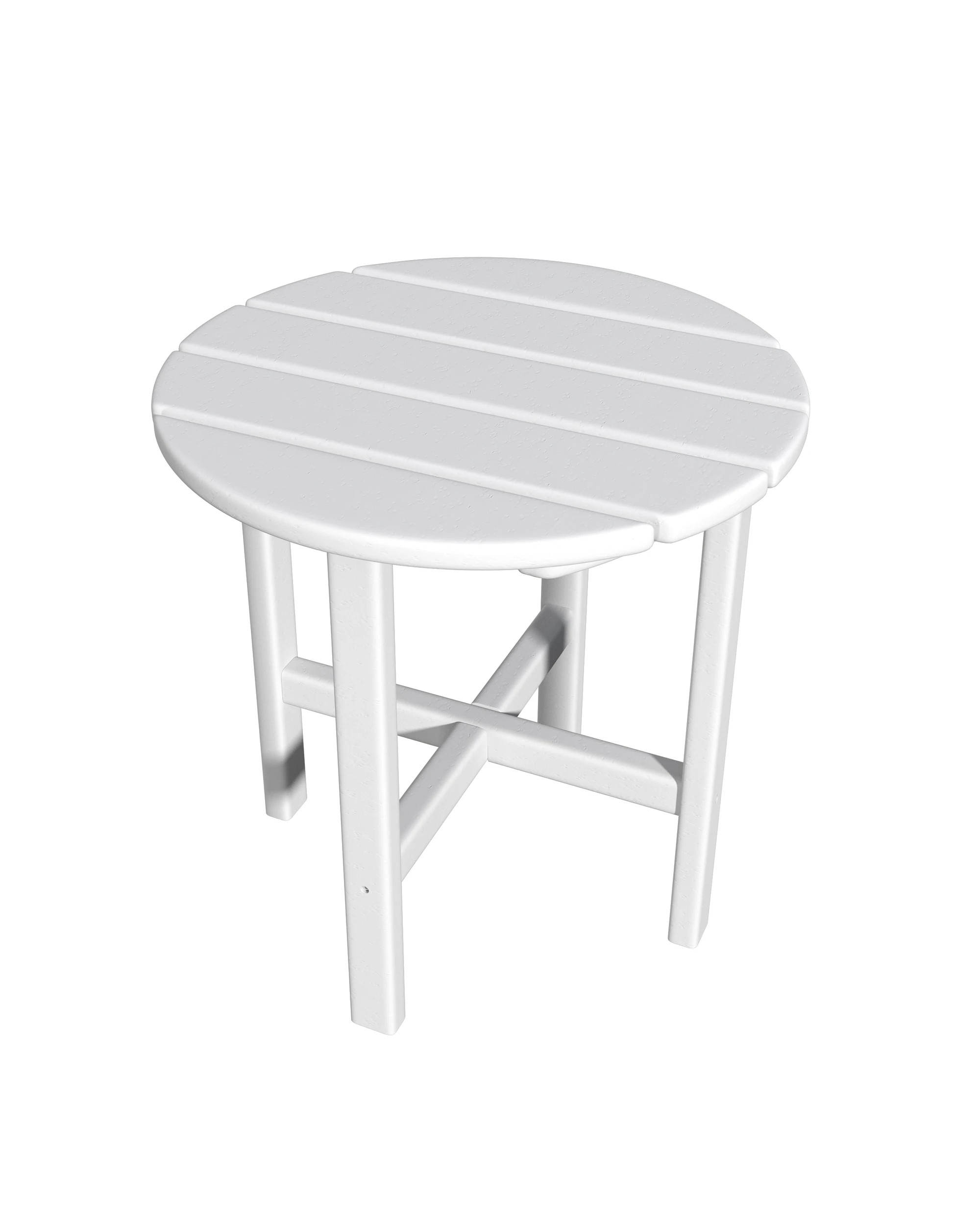 5 EHOMMATE Outdoor HDPE Roundtop Side Table - White - White, 5 of 8