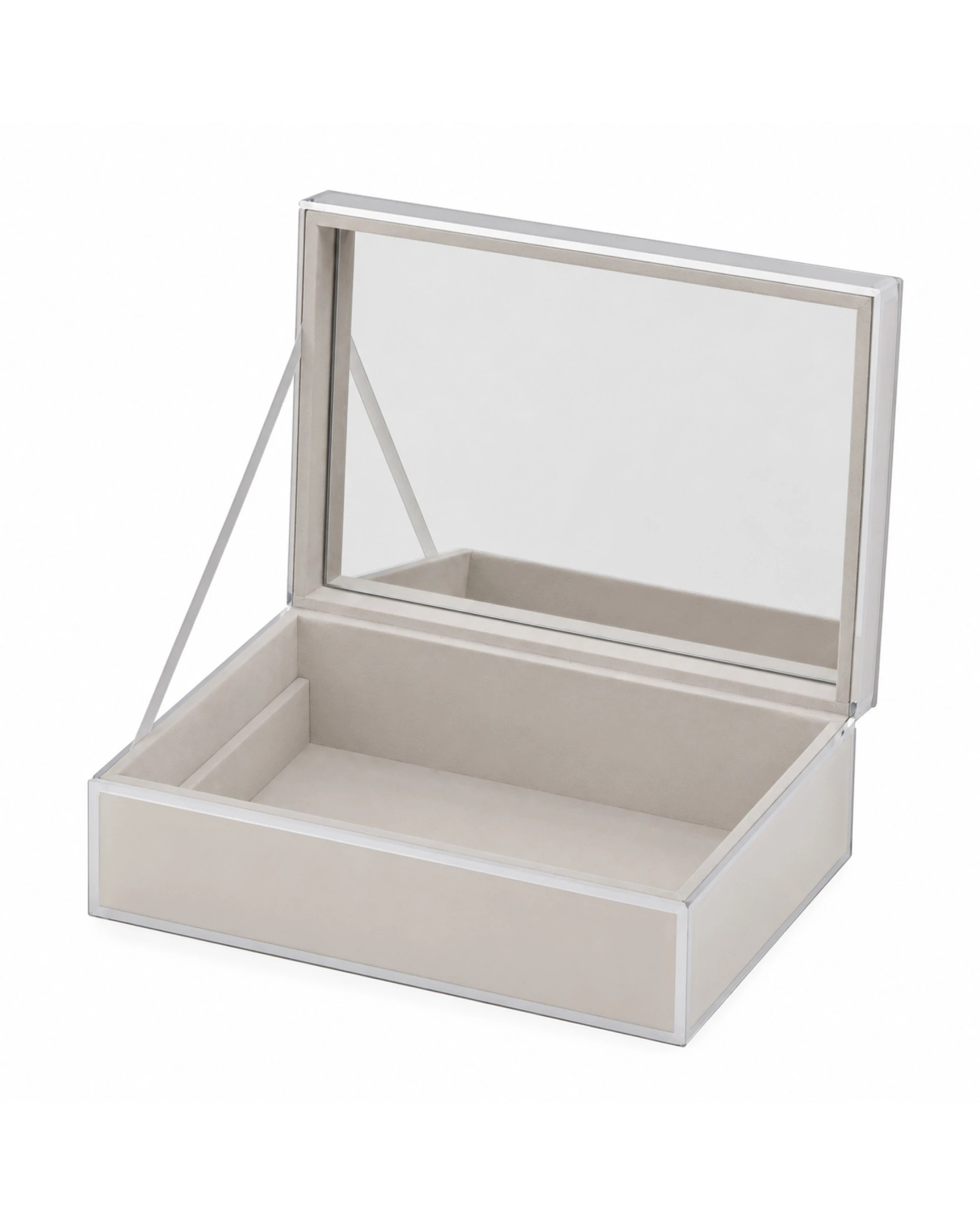 3 One Six Eight London Sara Jewellery Box - Cloud Grey - L - Grey, 3 of 6