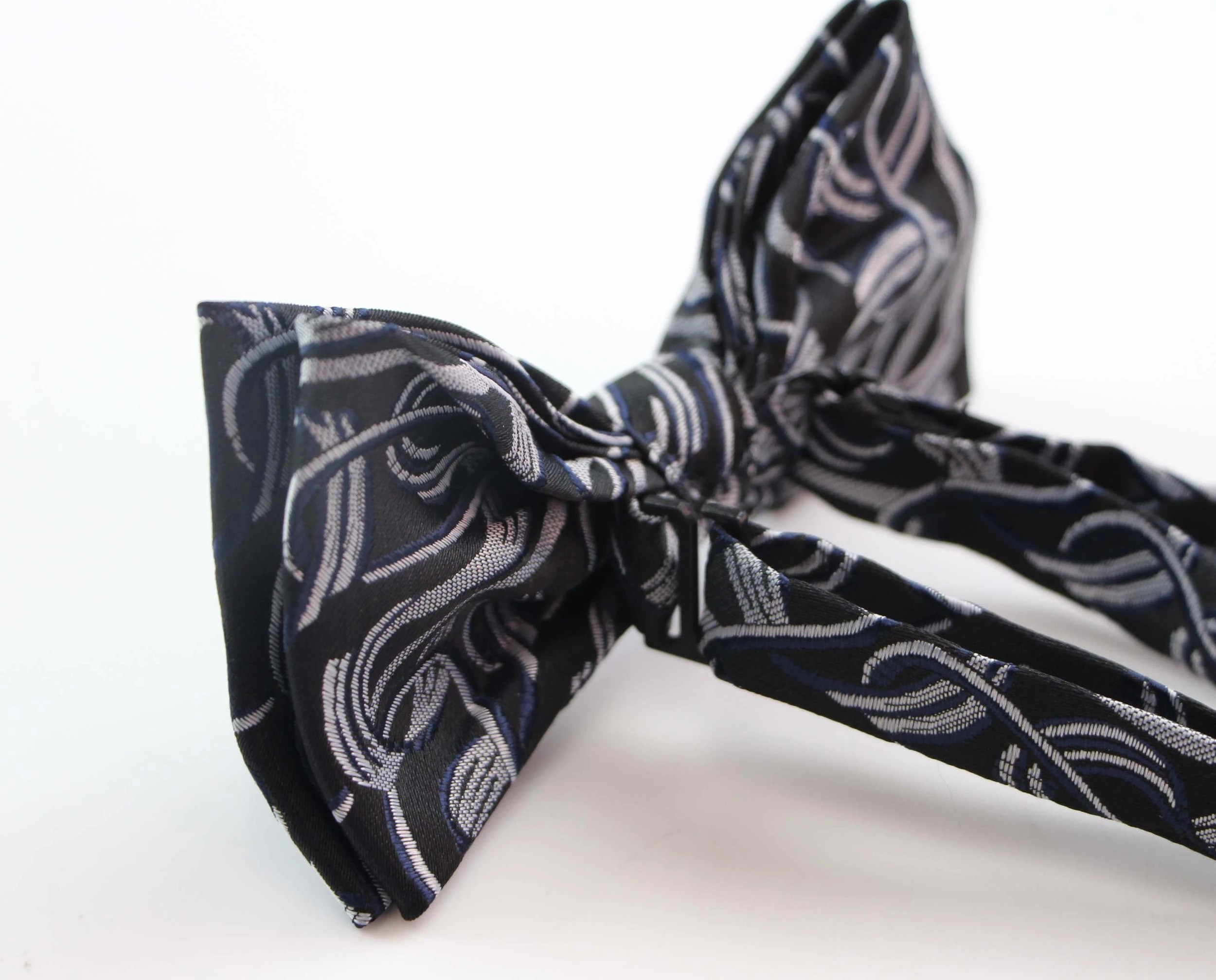 2 Zasel Mens Black Grey Patterned Bow Tie - Multi, 2 of 4
